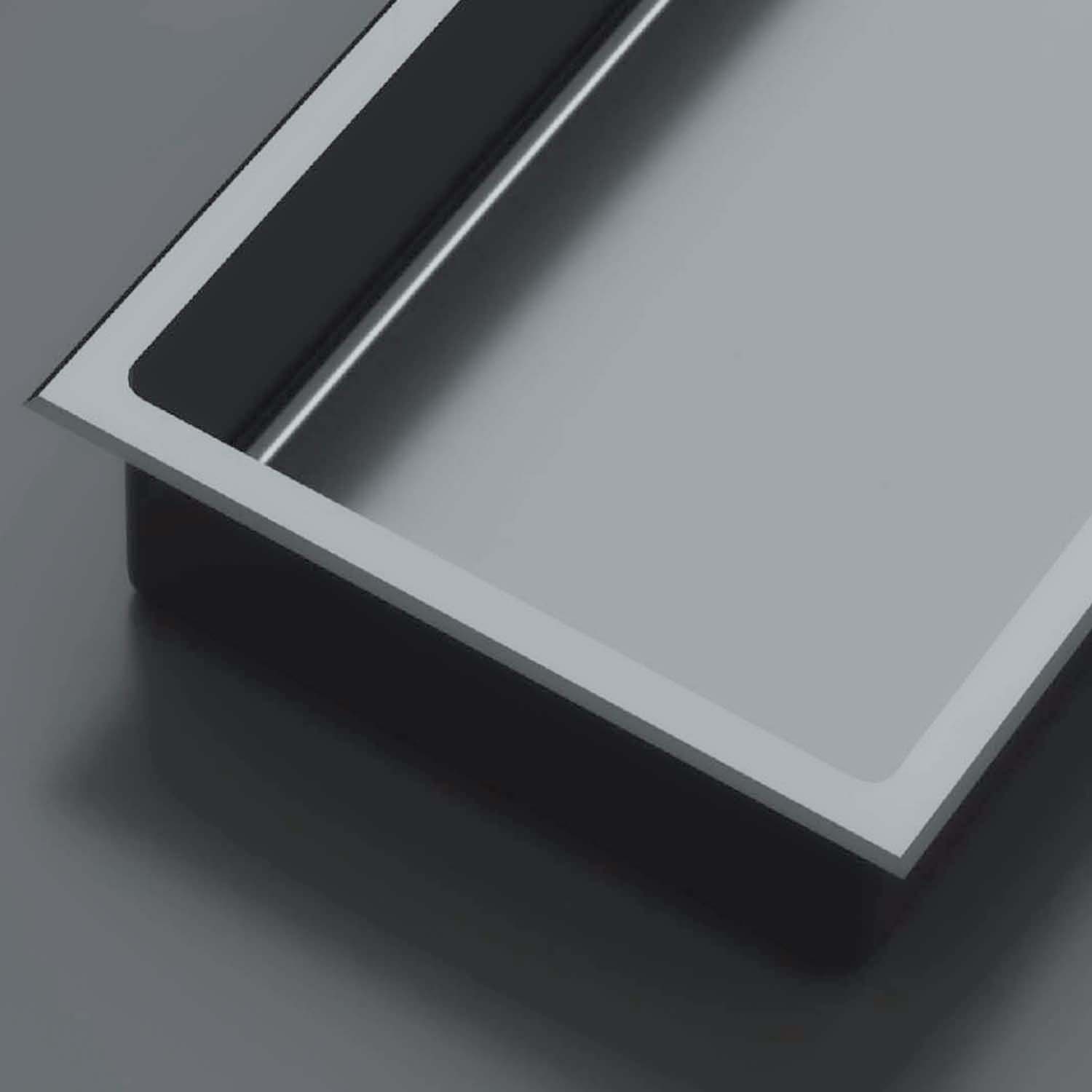 Niche murale Stilform en acier inoxydable brossé, dimensions 30x30, 60x30 ou 90x30 cm
