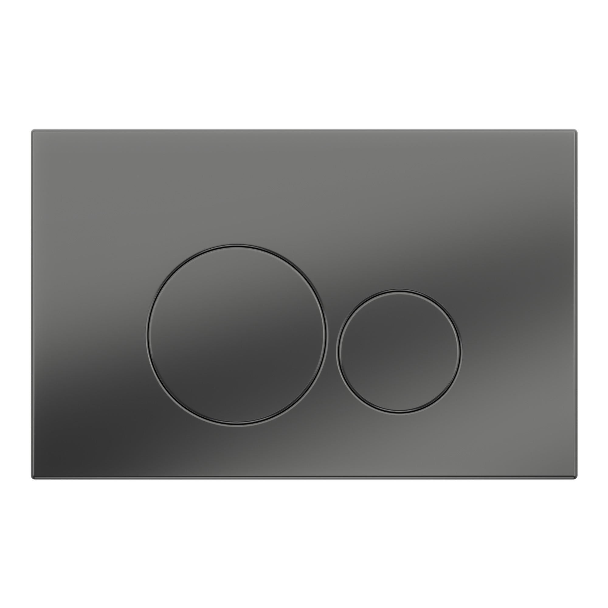 Drückerplatte Edelstahl Gunmetal Rund Kompatibel zu Geberit Duofix Sigma / DELTA 2 Mengenspülung