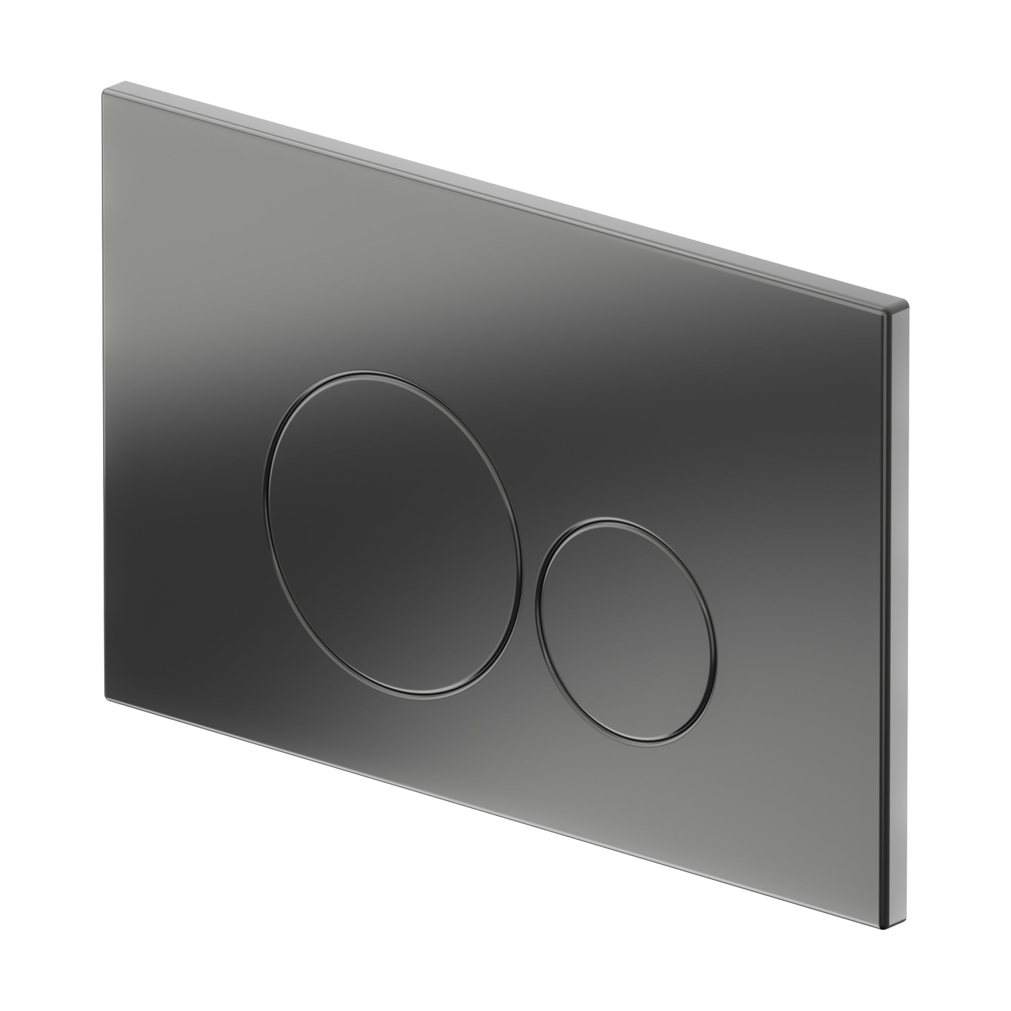 Drückerplatte Edelstahl Gunmetal Rund Kompatibel zu Geberit Duofix Sigma / DELTA 2 Mengenspülung