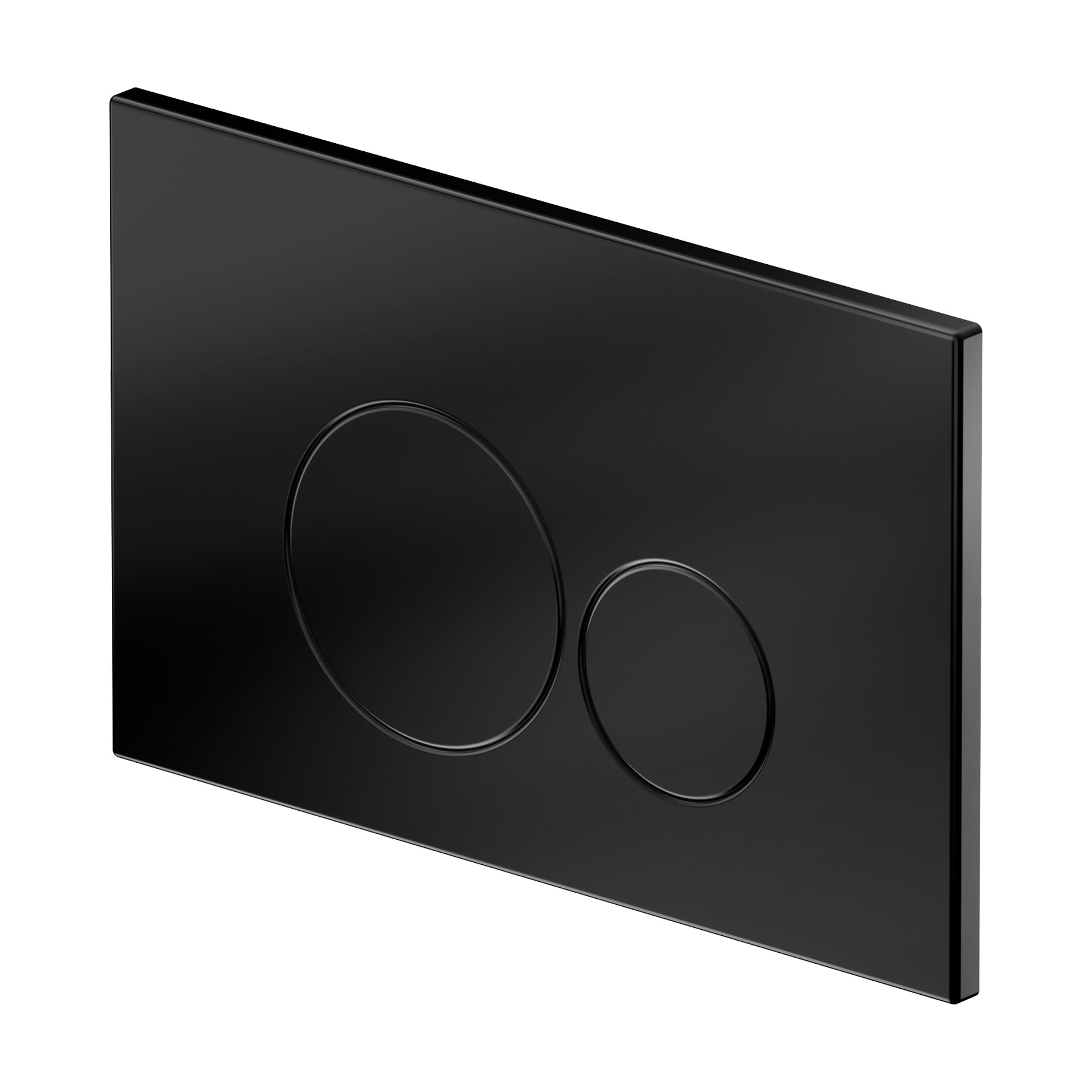 Stainless Steel Matte Black Flush Plate with Round Buttons Compatible with Geberit Duofix Sigma / DELTA Dual Flush