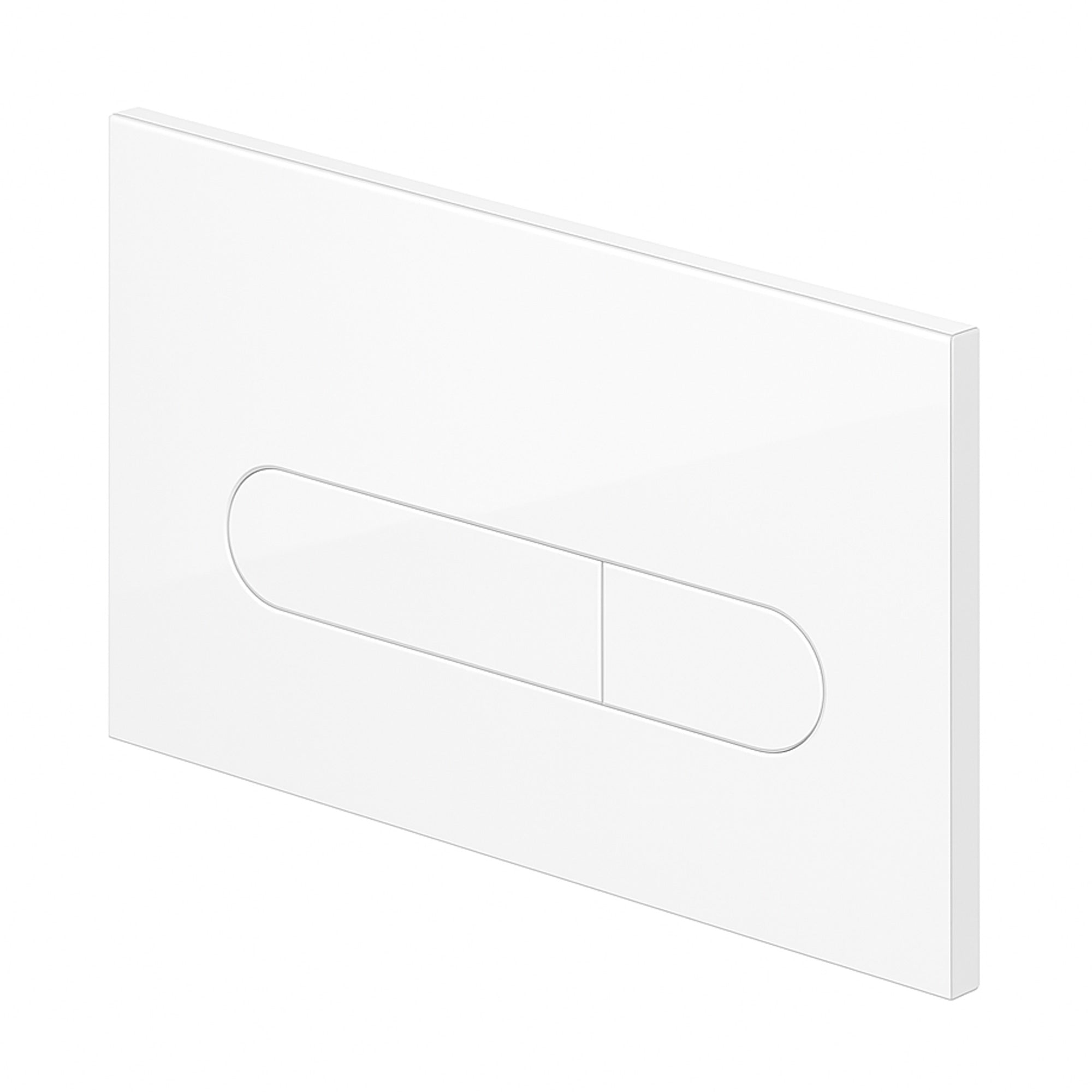 Drückerplatte Weiß Glänzend ABS Kompatibel zu Geberit Duofix Sigma / DELTA 2 Mengenspülung