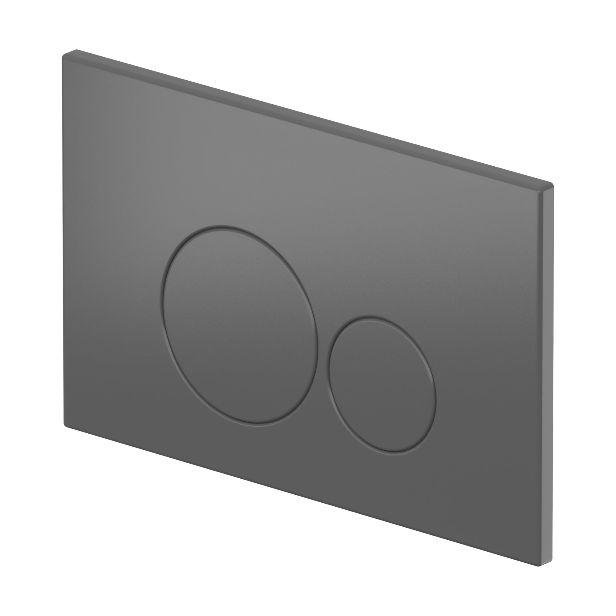 Drückerplatte Gunmetal ABS Runde Tasten Kompatibel zu Geberit Duofix Sigma / DELTA 2 Mengenspülung