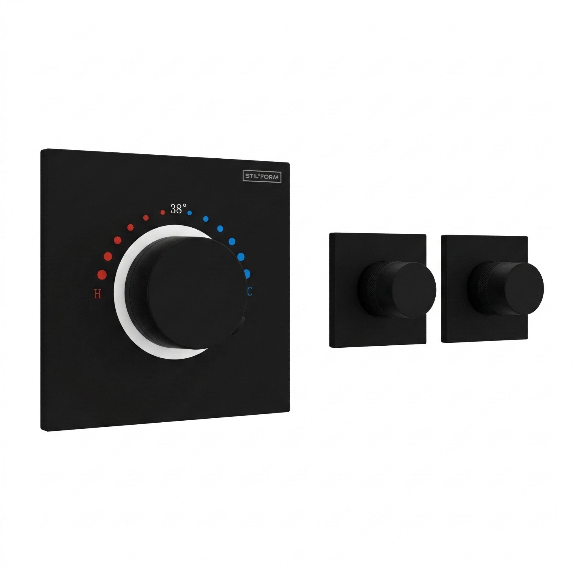 Soho Termostato da Incasso a 2 Vie Nero Opaco