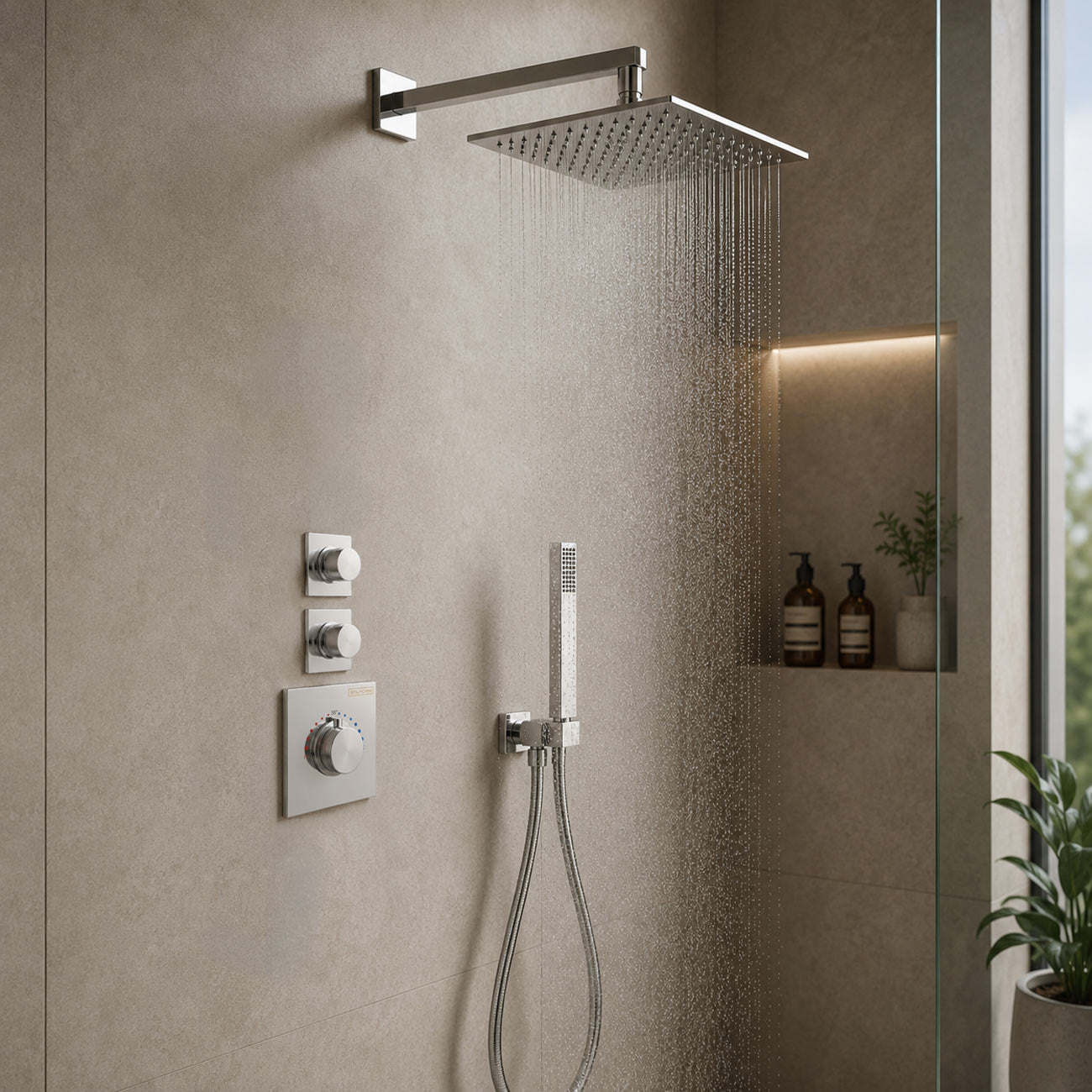 Grifo termostático empotrado Soho de 2 vías