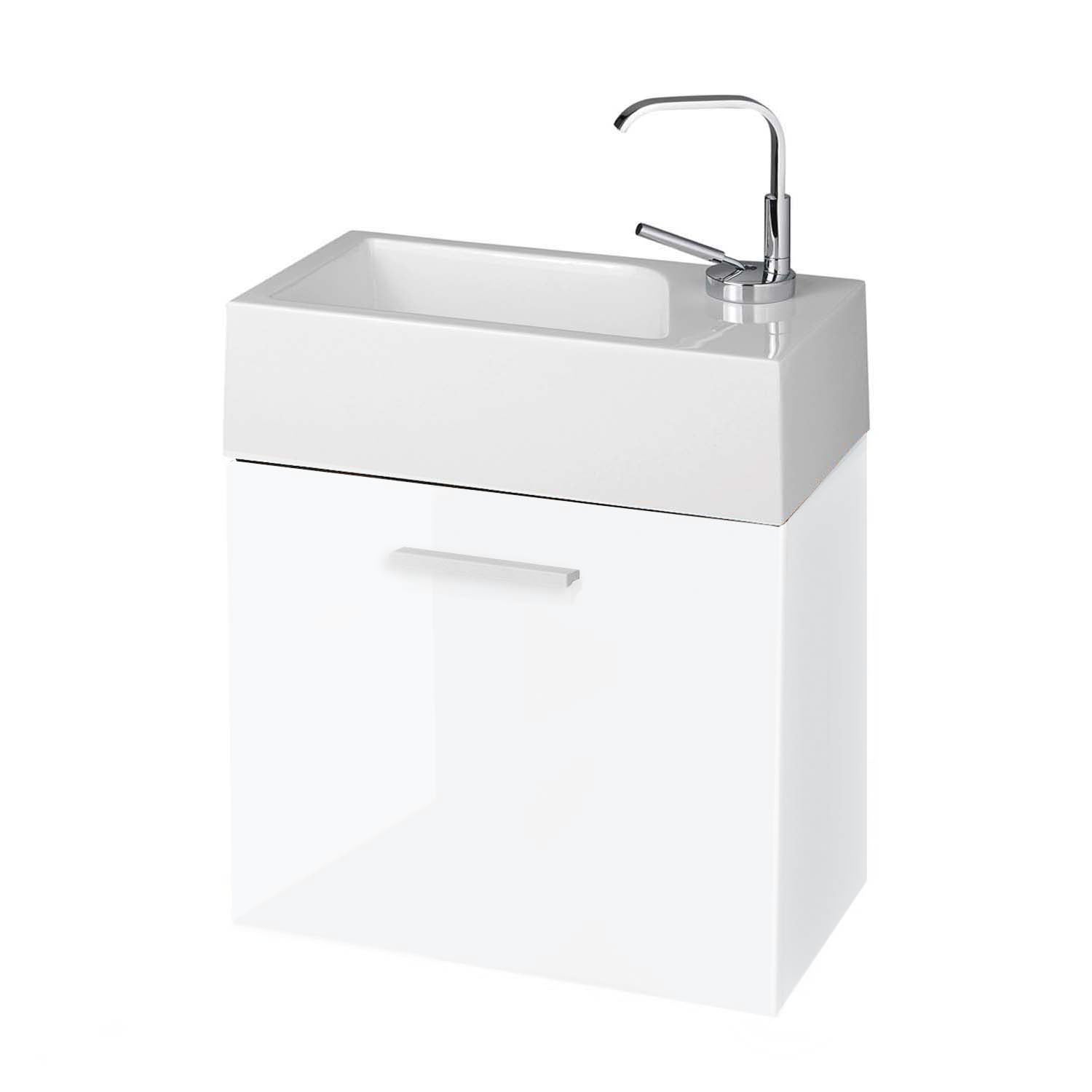 WC ospiti, mobile da bagno, lavabo con mobile base e vani portaoggetti, lavabo