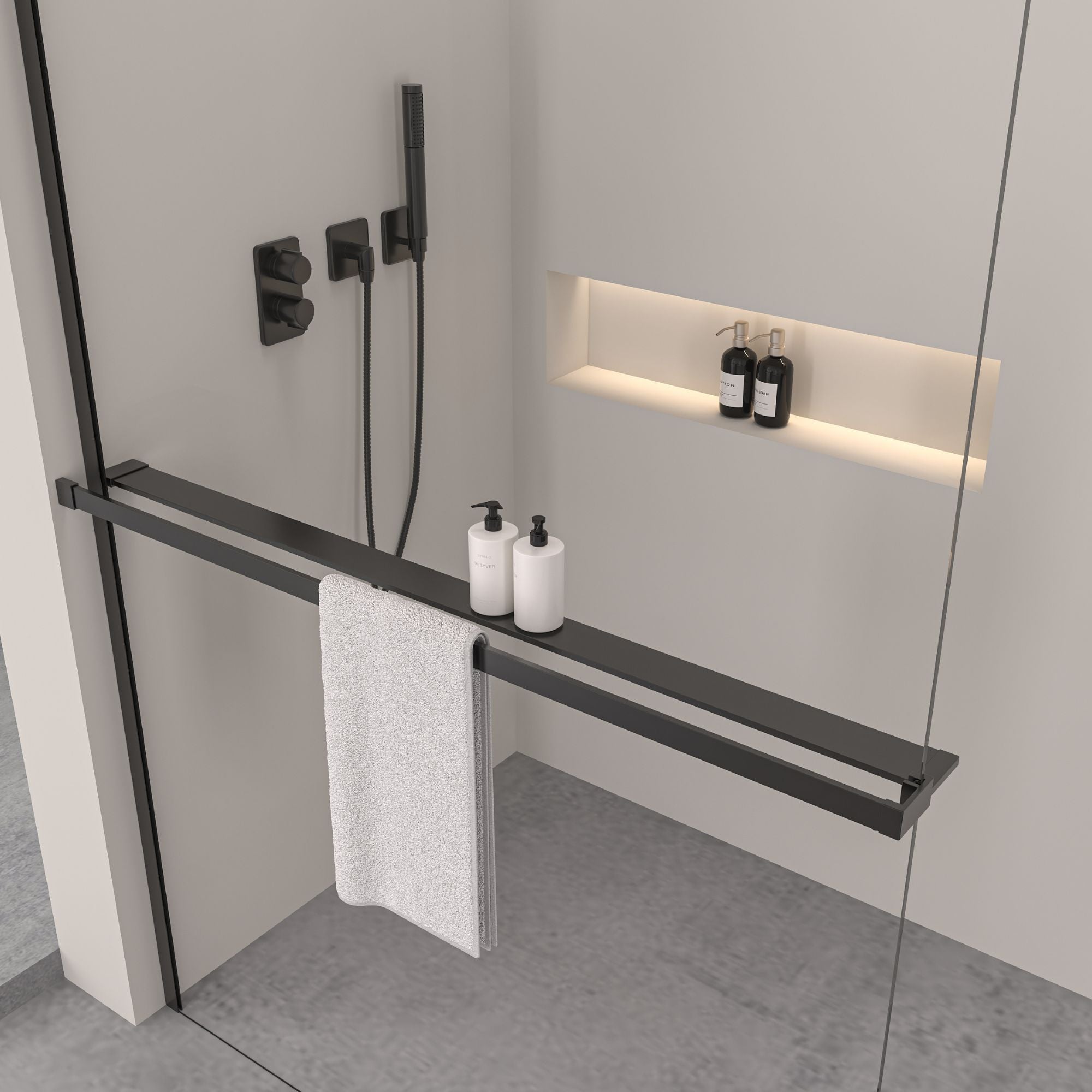 Walk-In Duschtrennwand 10mm ESG Glas 80-160 cm