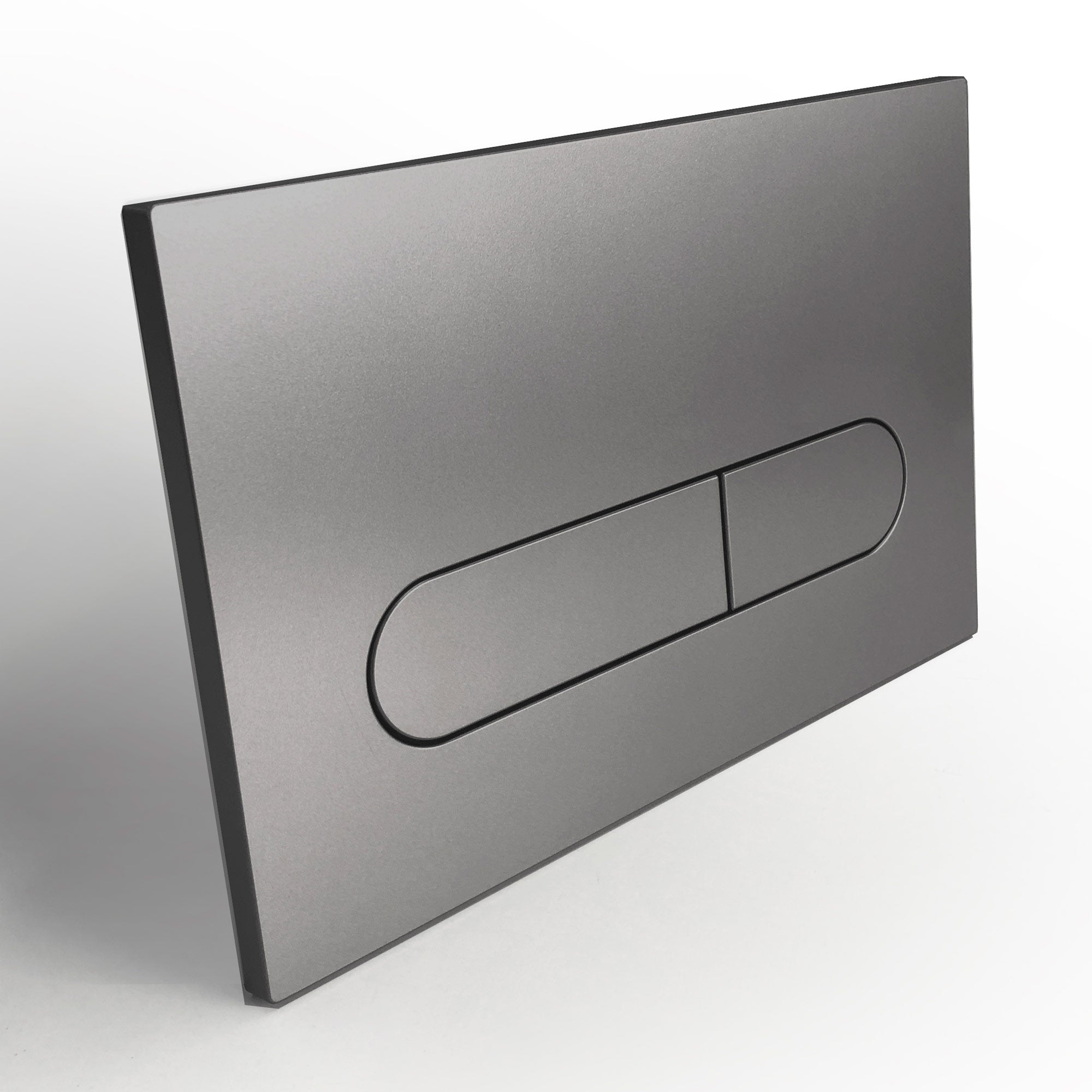 Drückerplatte Gunmetal ABS Kompatibel zu Geberit Duofix Sigma / DELTA 2 Mengenspülung