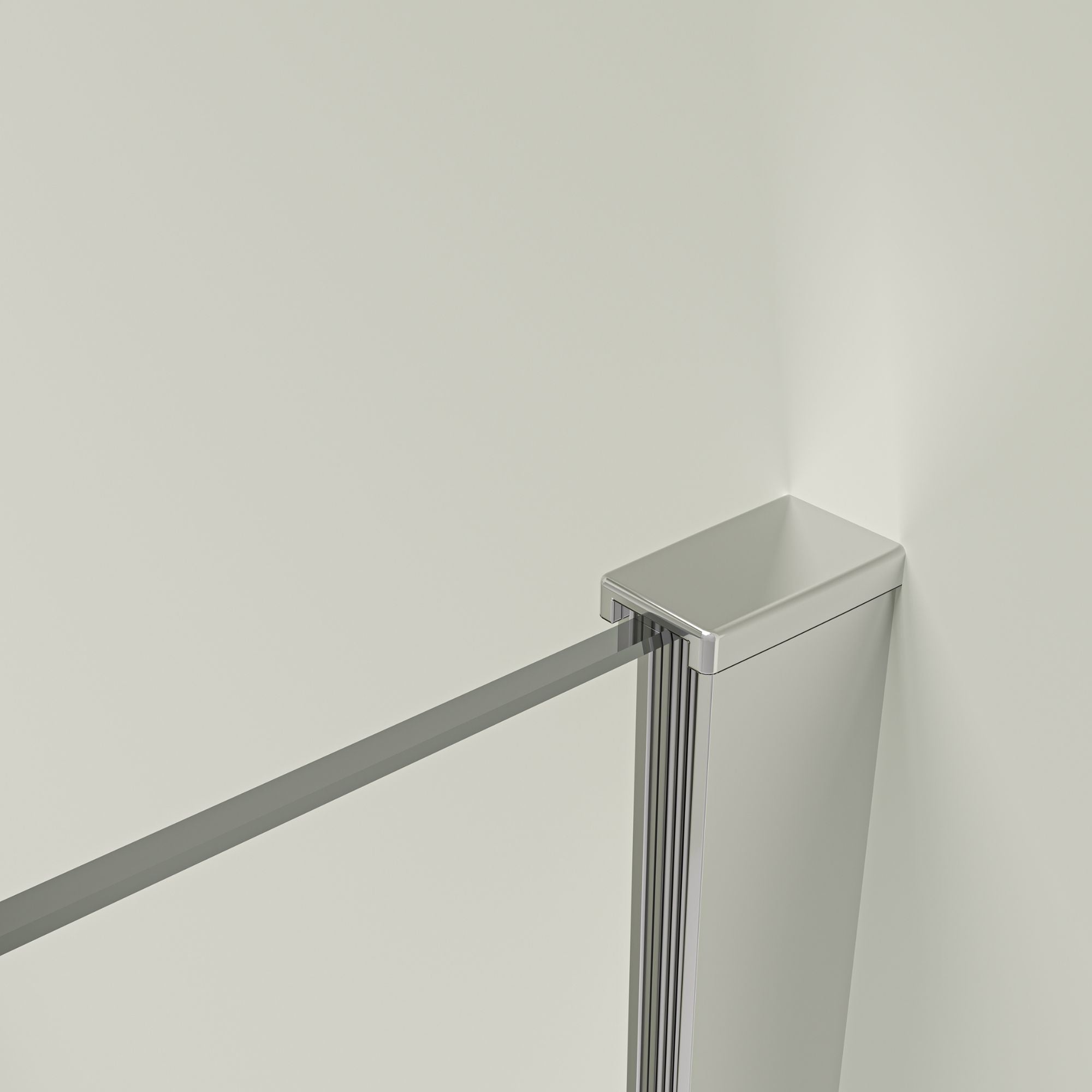 Box doccia ad angolo con porta a battente – Vetro di sicurezza 8 mm, profilo cromato, diverse misure