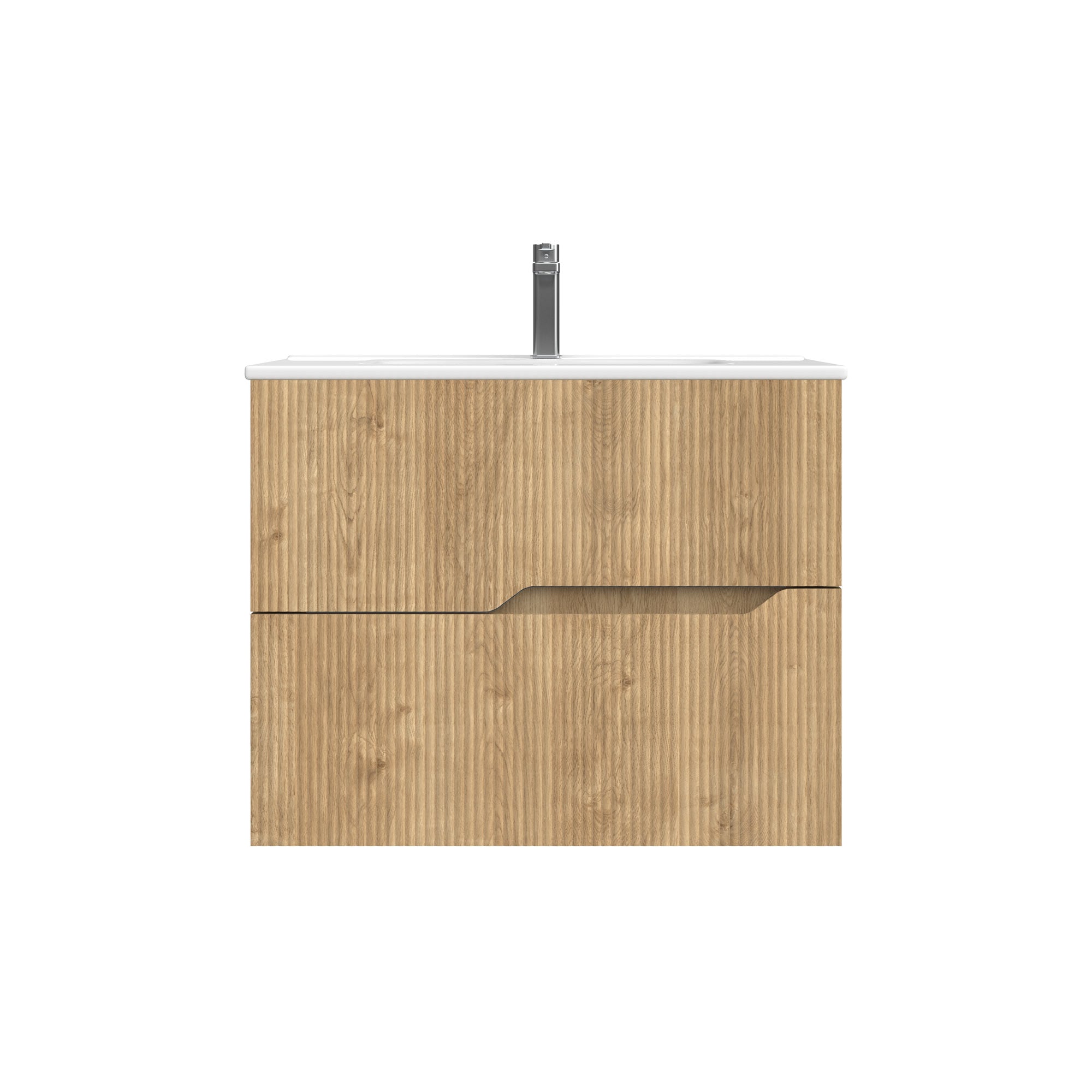 Bamboo – Waschtisch mit Unterschrank Set in Eiche Natur