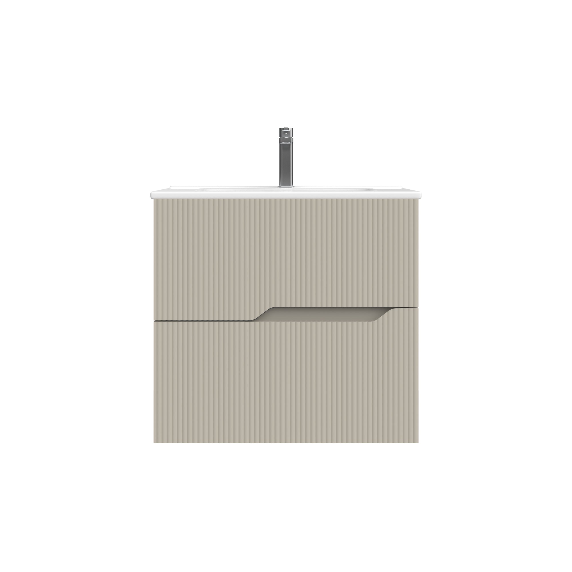 Bamboo – Waschtisch mit Unterschrank Set in Greige