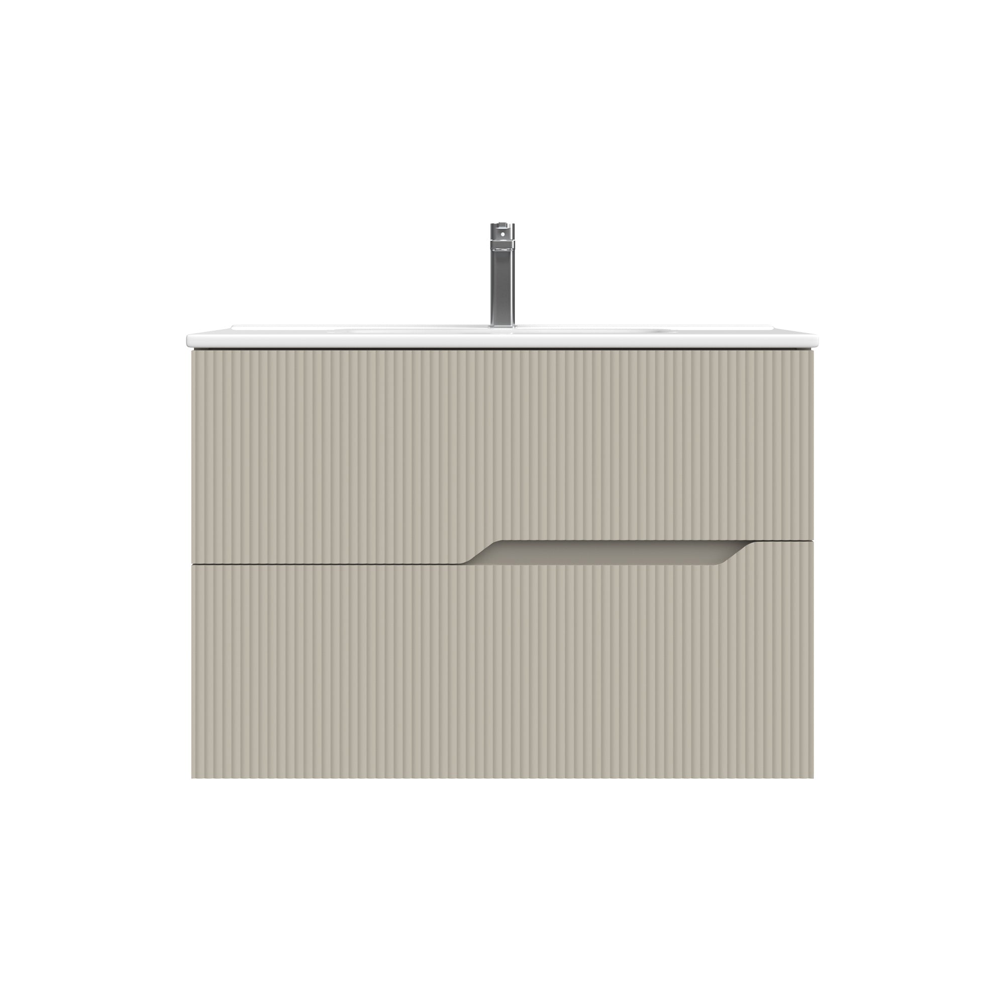 Bamboo – Waschtisch mit Unterschrank Set in Greige