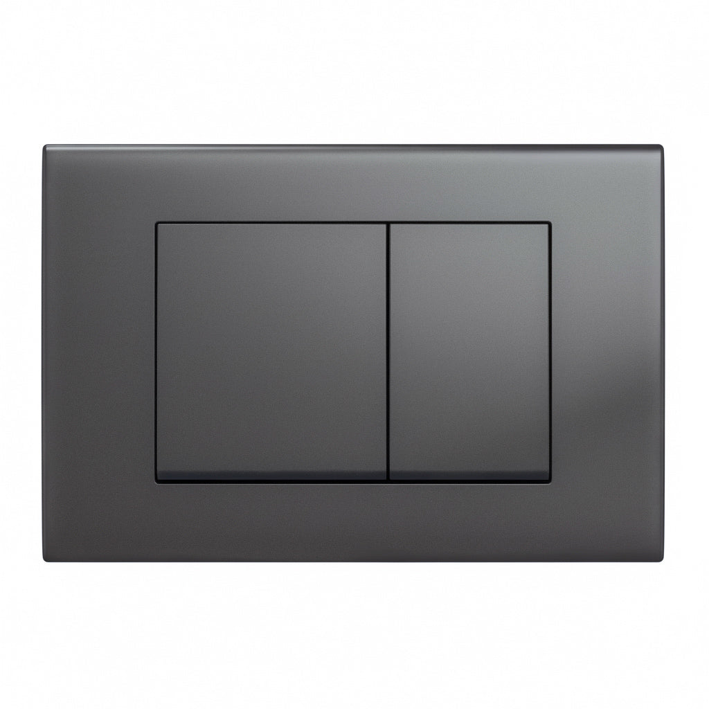 Płyta przyciskowa Gunmetal kompatybilna z Geberit Duofix Sigma / Delta, podwójne spłukiwanie