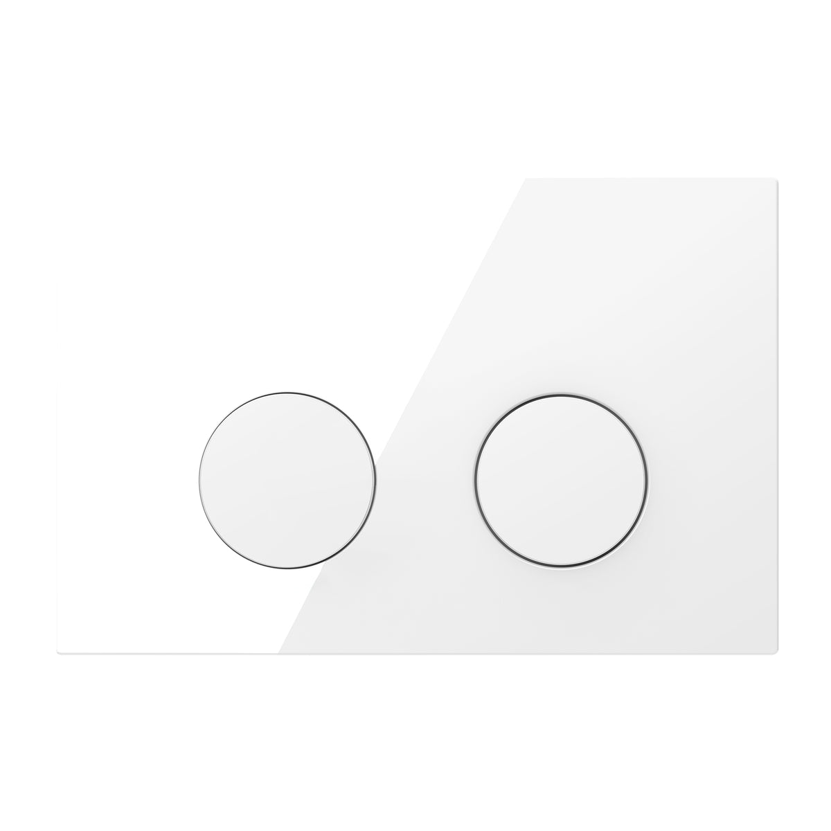 Plaque de commande 106 en verre blanc - Compatible avec Geberit Sigma