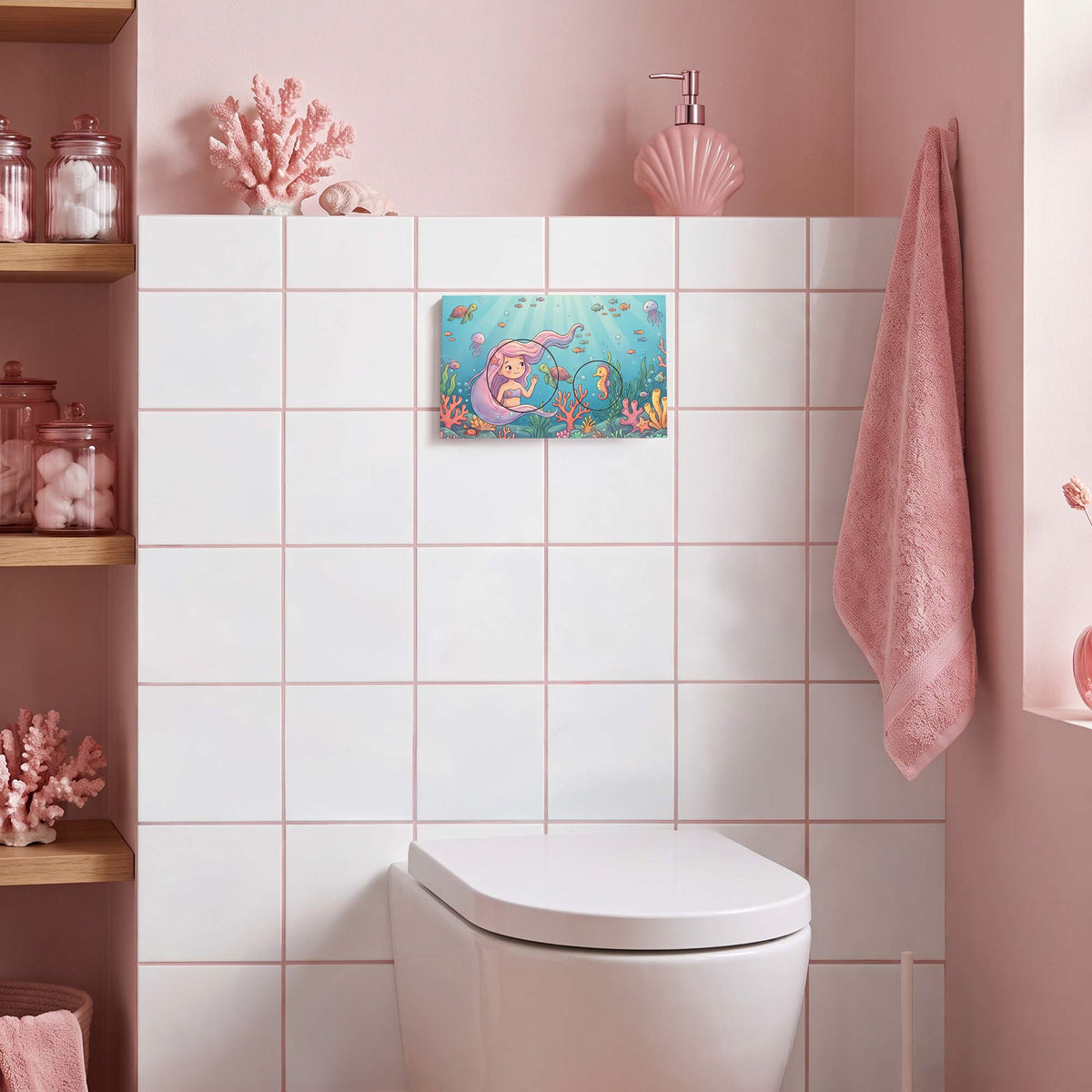 Ovládací tlačítko Stilform Mořská panna - kompatibilní s Geberit Sigma (UP 320)