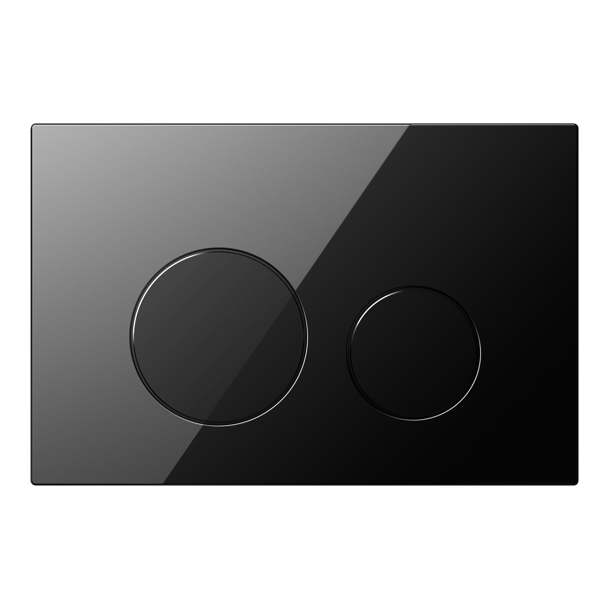 Drückerplatte Glas Schwarz - Kompatibel zu Geberit Sigma (UP 320)