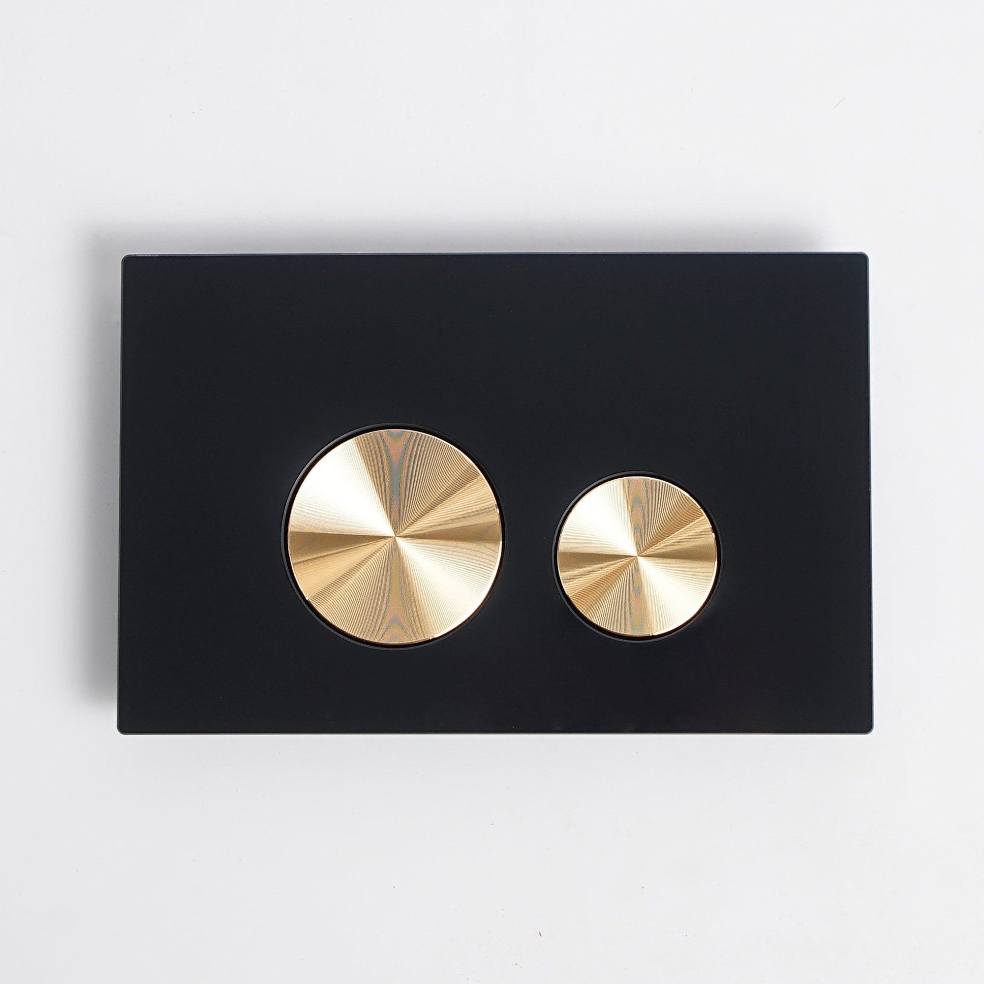 Push plate glass black / gold brushed - Compatible with Geberit Sigma (UP 320)