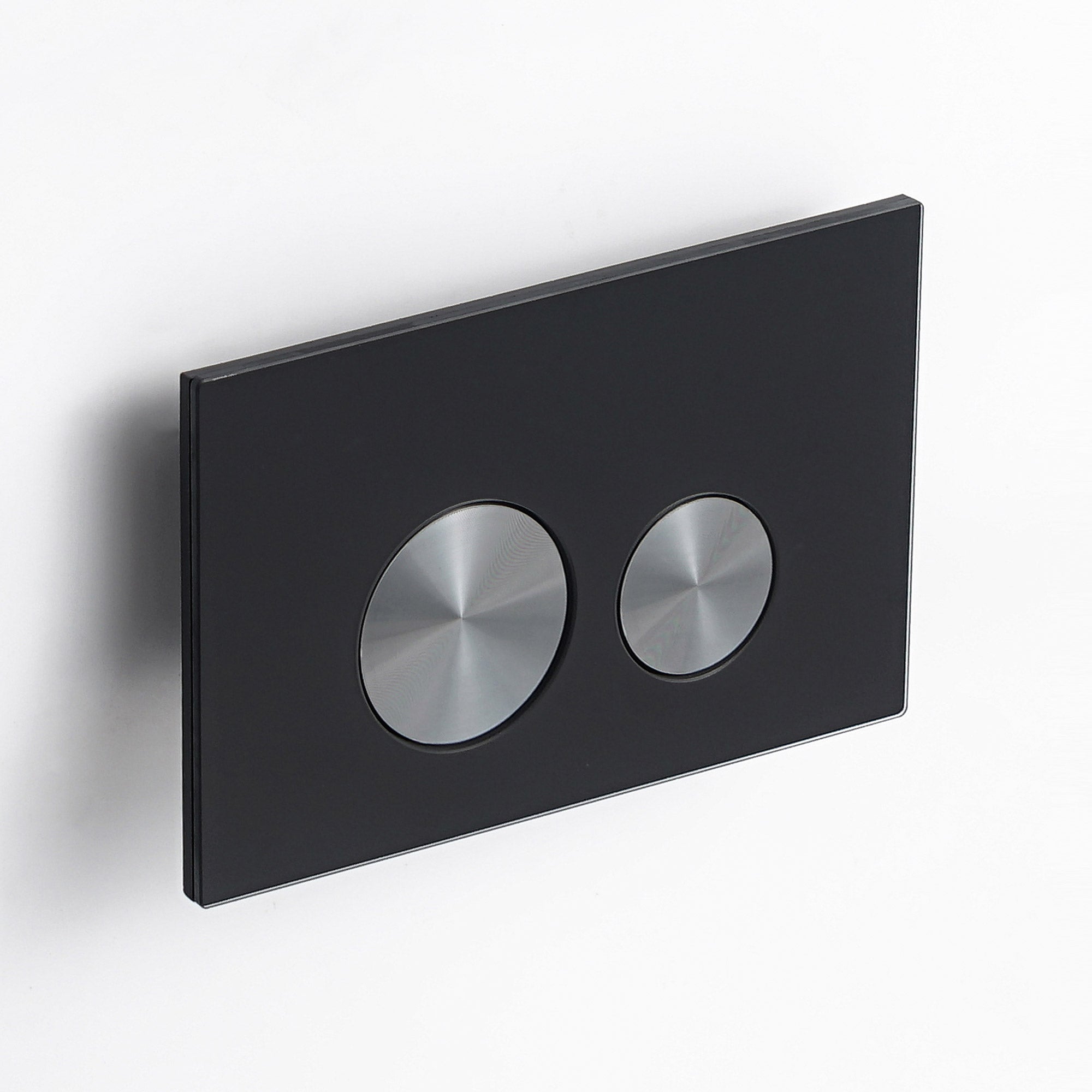 Push plate glass black / gunmetal brushed - Compatible with Geberit Sigma (UP 320)