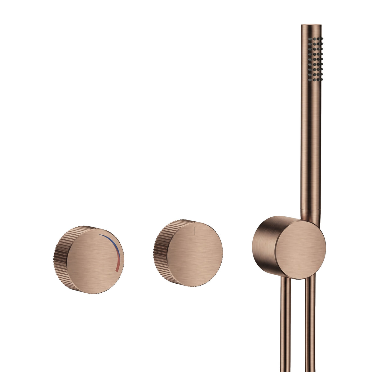 Park 2.0 Unterputz Thermostat 2-Wege Duscharmatur mit Handbrause in Bronze Gebürstet