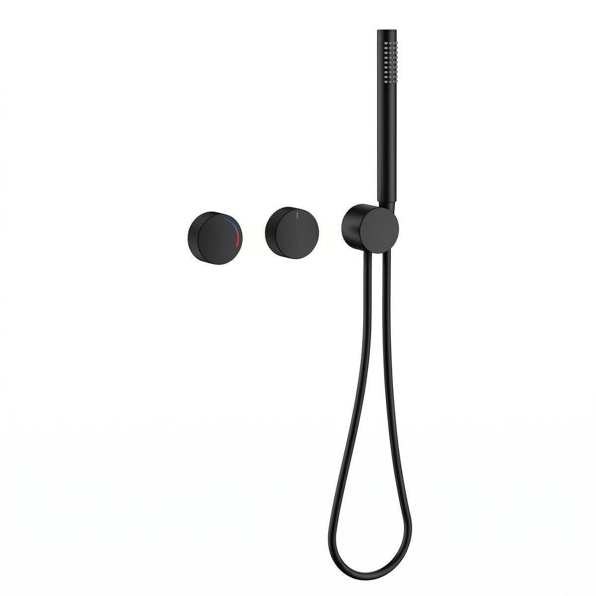 Park 2.0 Unterputz Thermostat 2-Wege Duscharmatur mit Handbrause in Schwarz Matt