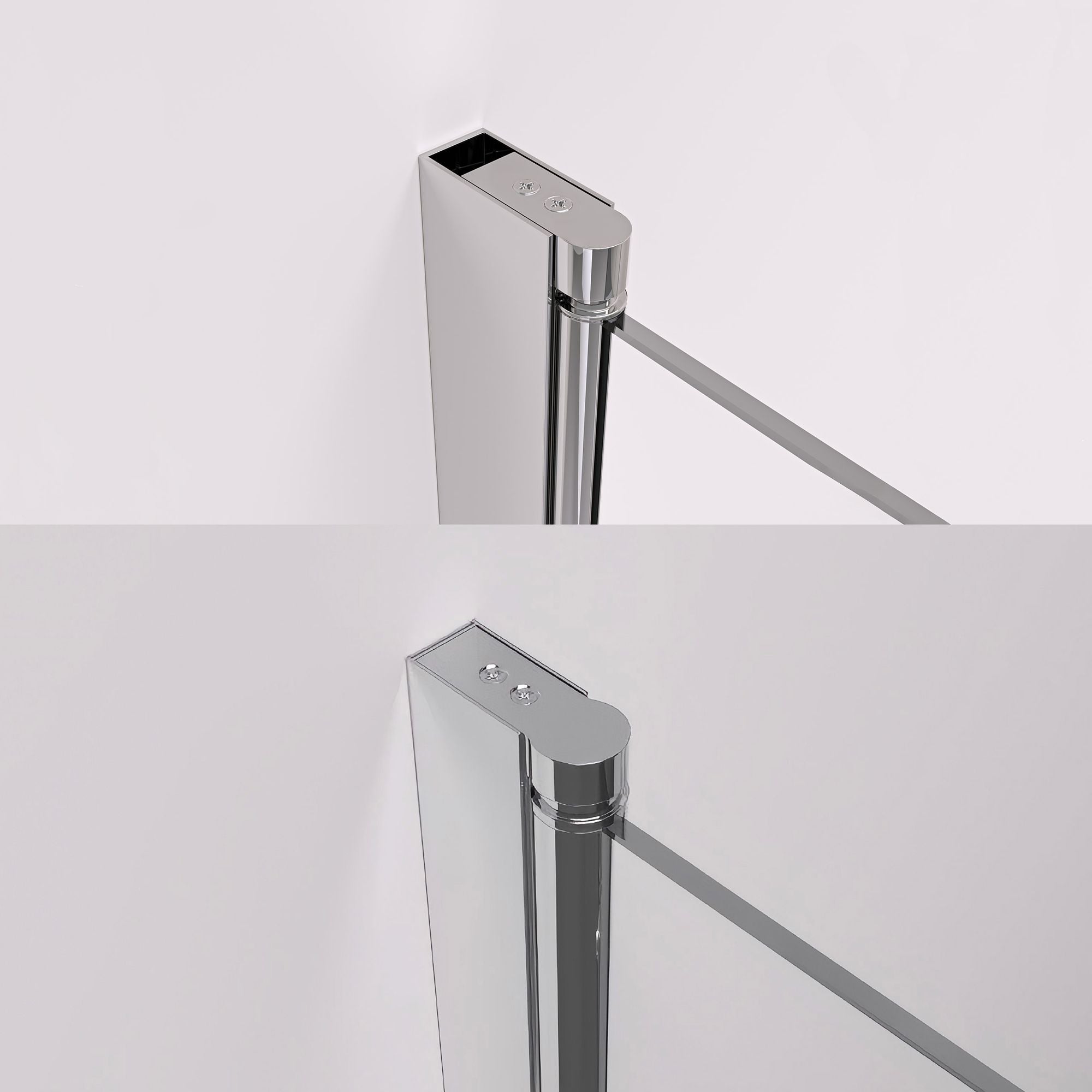 Rohová sprchová kabína s otáčavými dverami – 8 mm bezpečnostné sklo v chromovanom vyhotovení, rôzne veľkosti