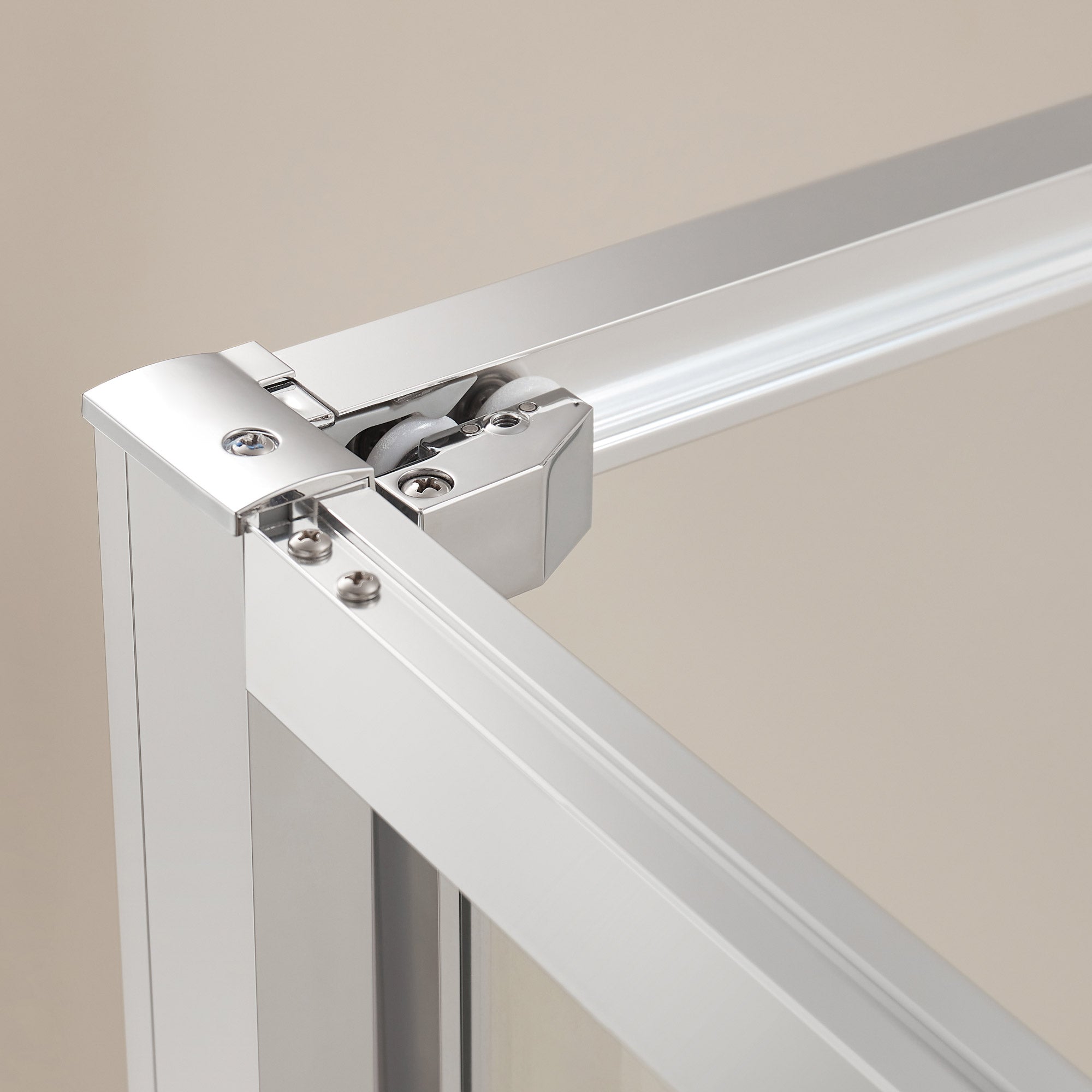 Nischendusche mit Drehtür 8 mm ESG Glas – Platzsparende Drehtür nach innen, Nano-versiegelt, Chrom