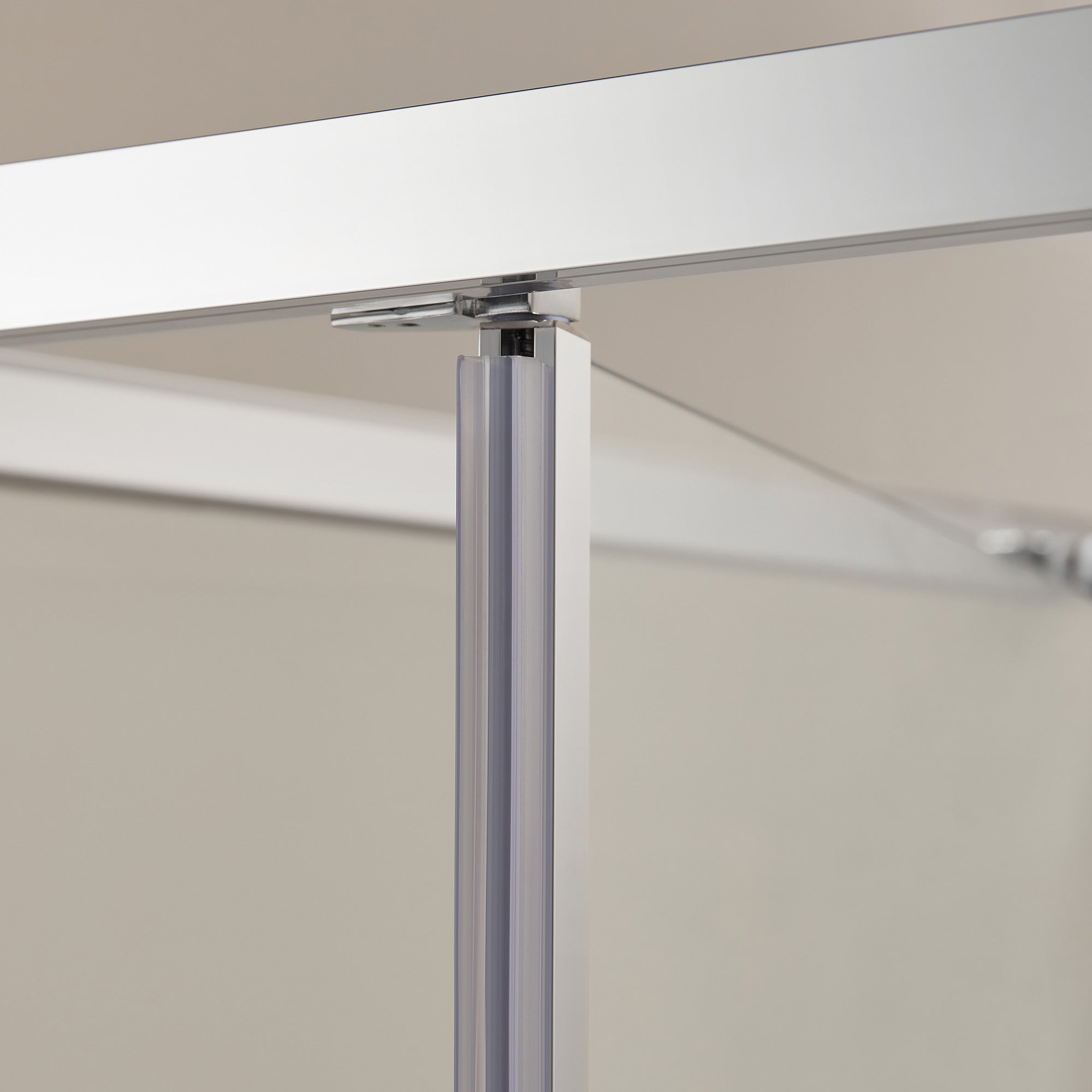 Nischendusche mit Drehtür 8 mm ESG Glas – Platzsparende Drehtür nach innen, Nano-versiegelt, Chrom