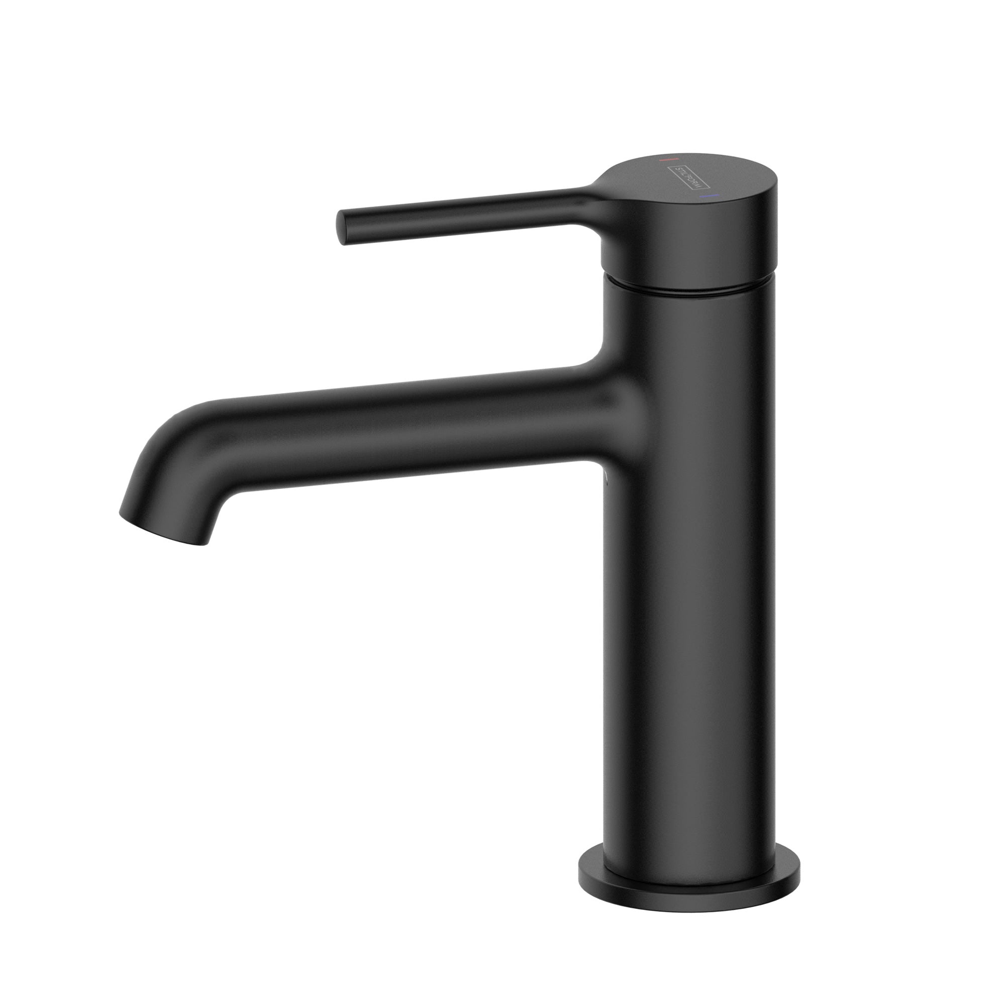 Mitigeur de lavabo moderne Park 2.0 en acier inoxydable en chrome ou noir mat