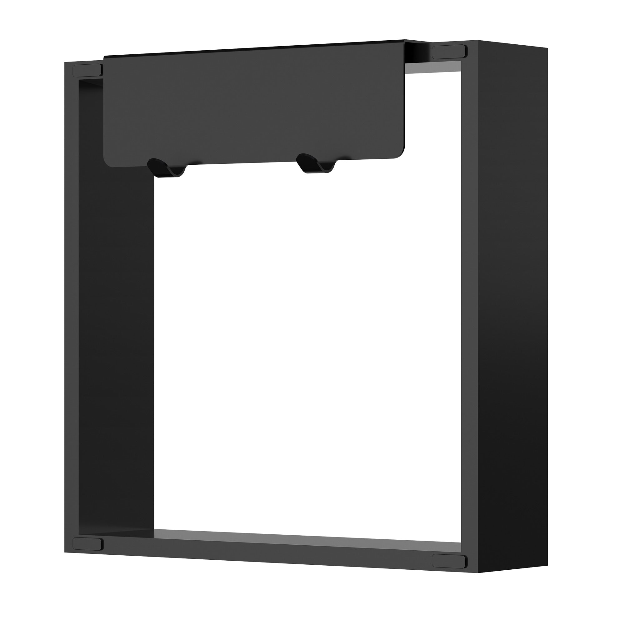 Aufputz Wandnische WallSpace in Schwarz Matt / Weiß Matt mit Ablage & Haken / 40x40 oder 60x40 cm