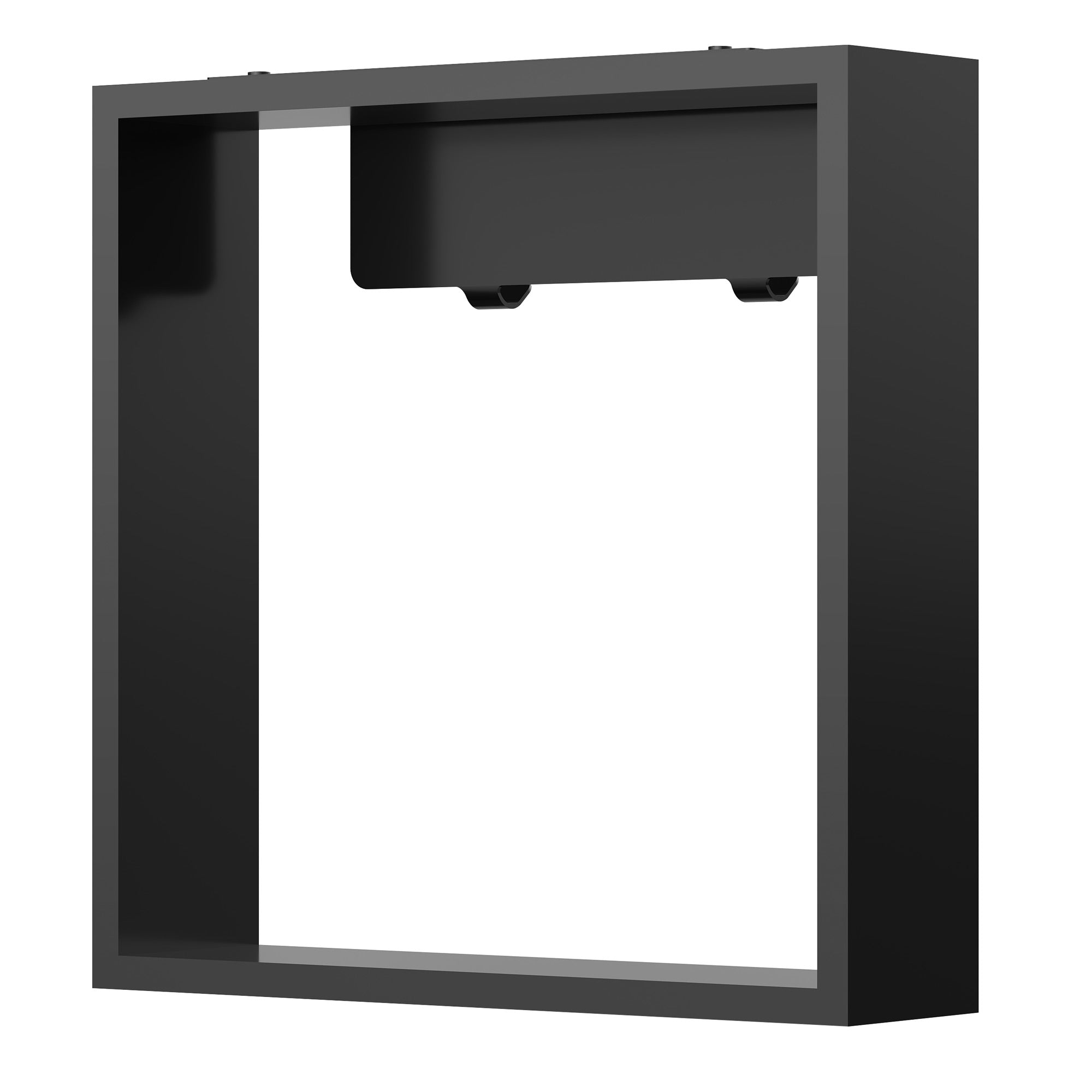 Aufputz Wandnische WallSpace in Schwarz Matt / Weiß Matt mit Ablage & Haken / 40x40 oder 60x40 cm