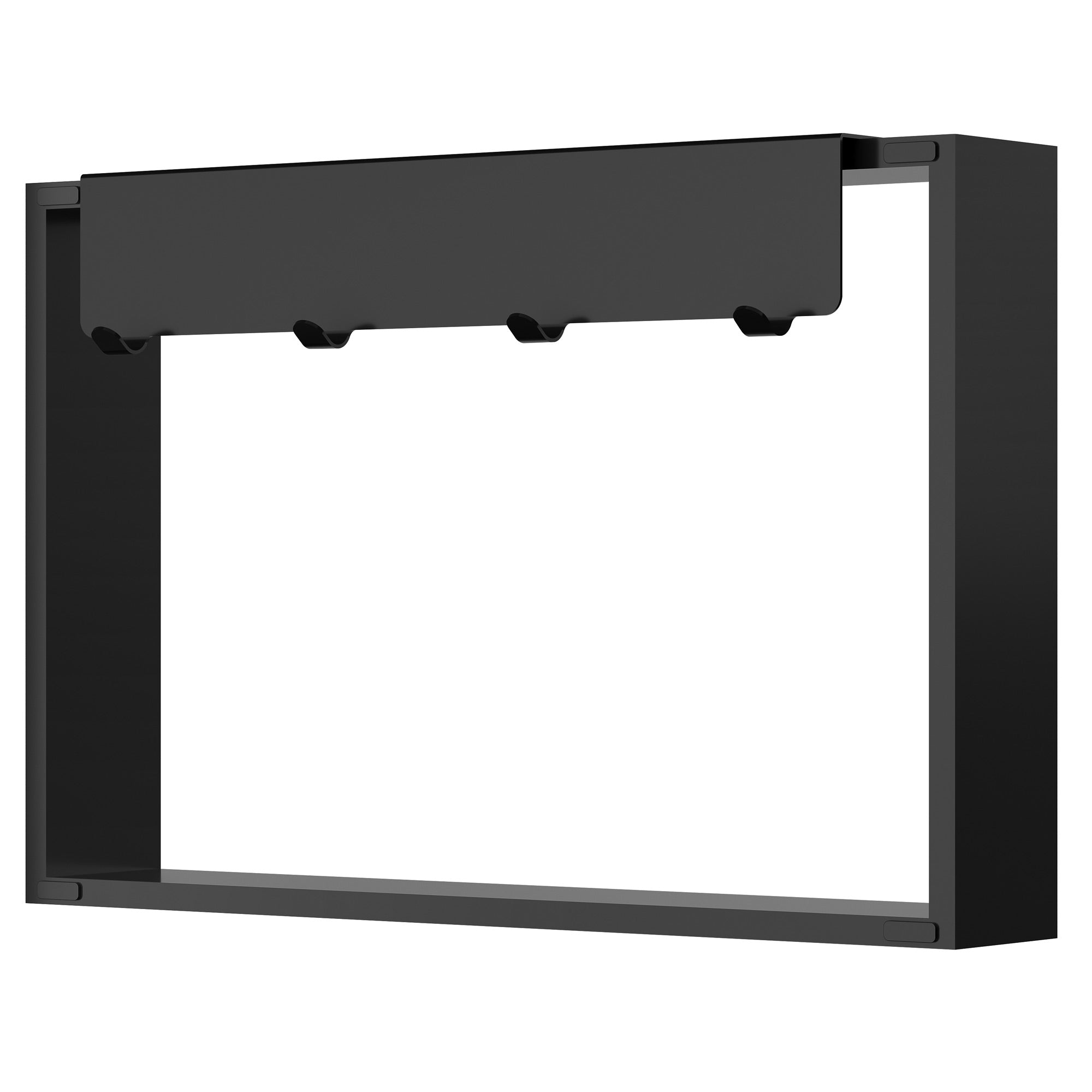 Aufputz Wandnische WallSpace in Schwarz Matt / Weiß Matt mit Ablage & Haken / 40x40 oder 60x40 cm