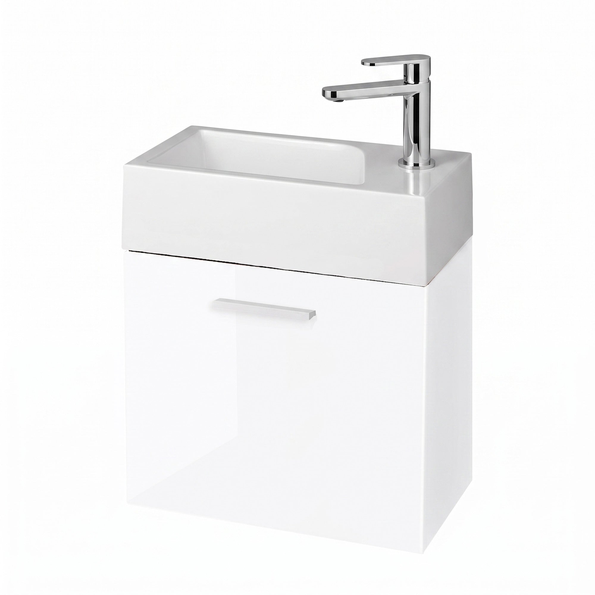 Ensemble de meubles de salle de bain pour WC invités avec lavabo et meuble inférieur