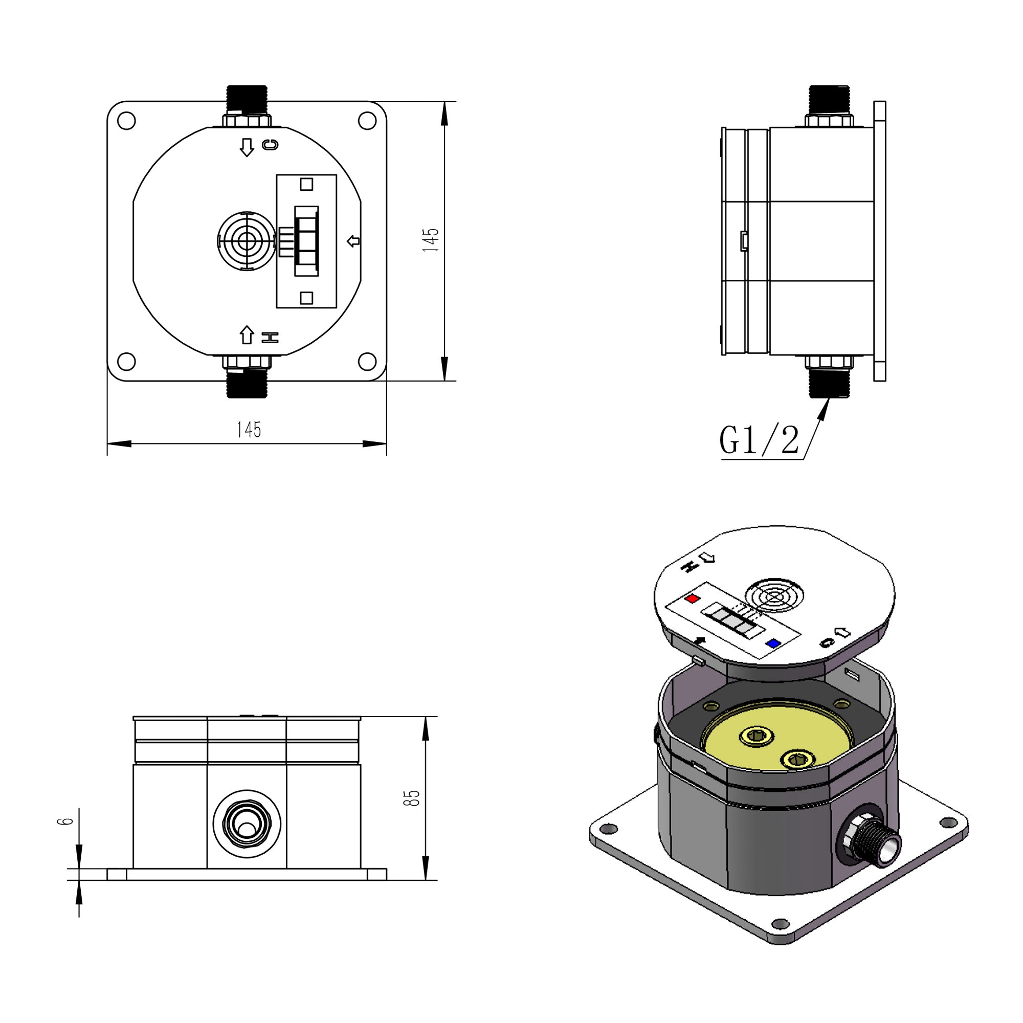 Douche de jardin design MILANO en noir mat en acier inoxydable 316L avec douchette à main
