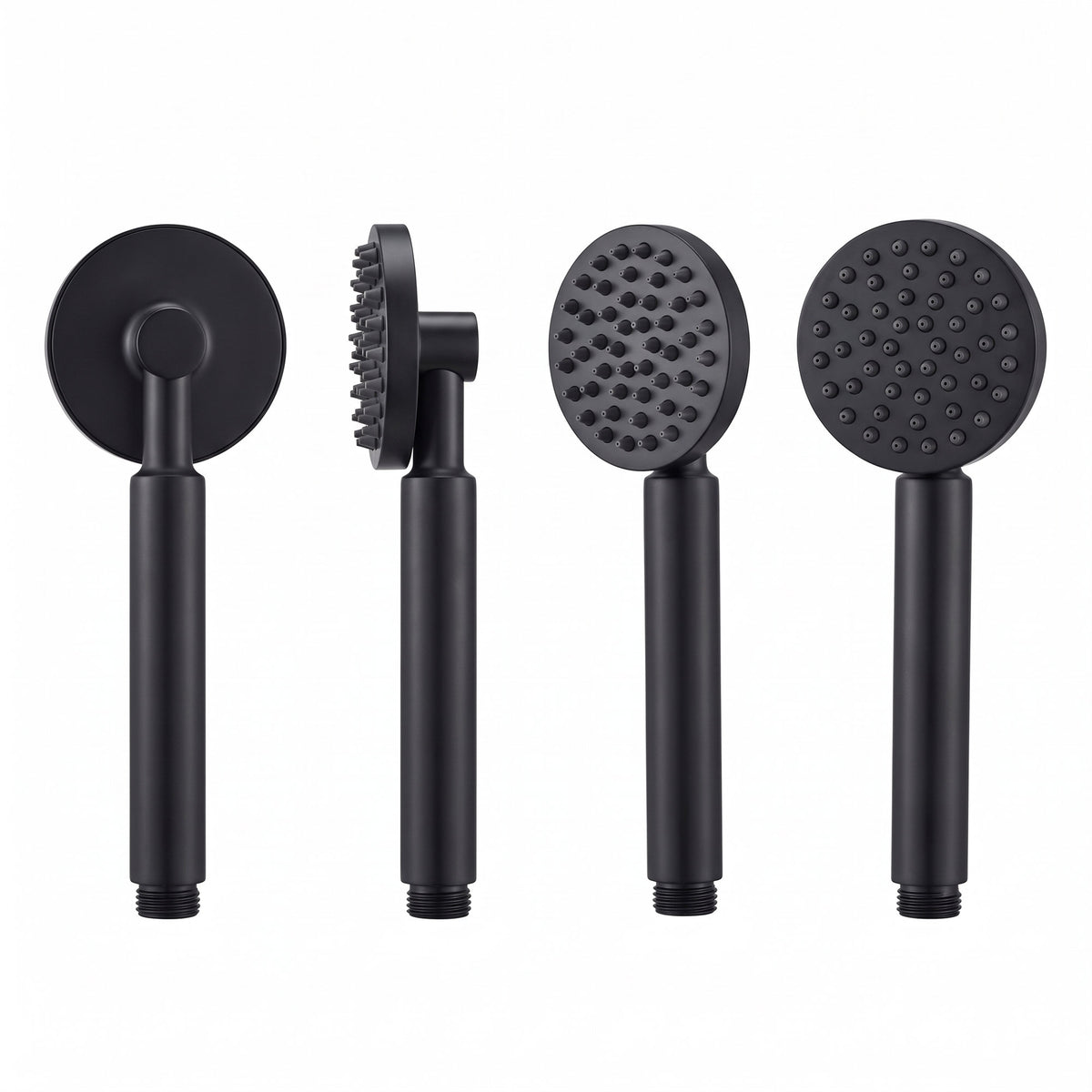 Douche de jardin design MILANO en noir mat, en acier inoxydable 316L avec douchette
