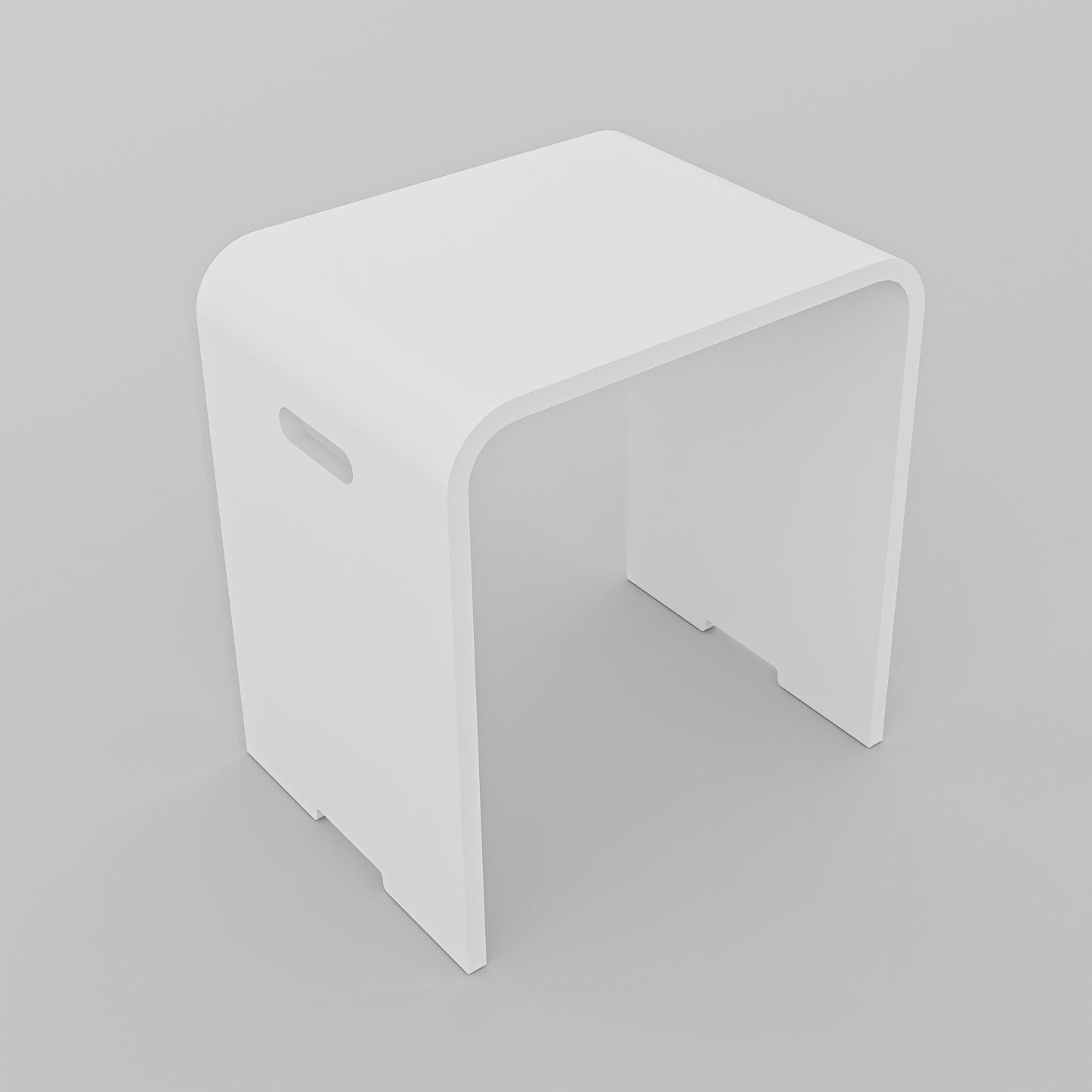 MALIBU bathroom stool made of high-quality mineral cast in matt white