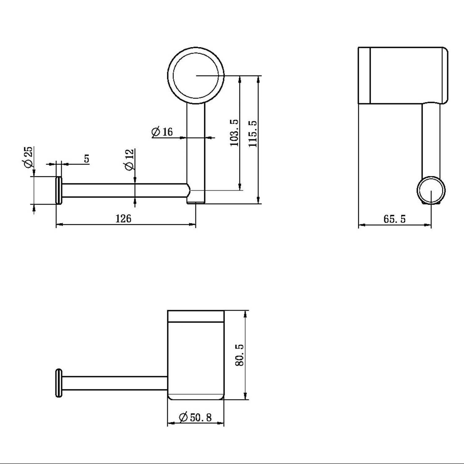 Mecca CARE Robust toilet paper holder