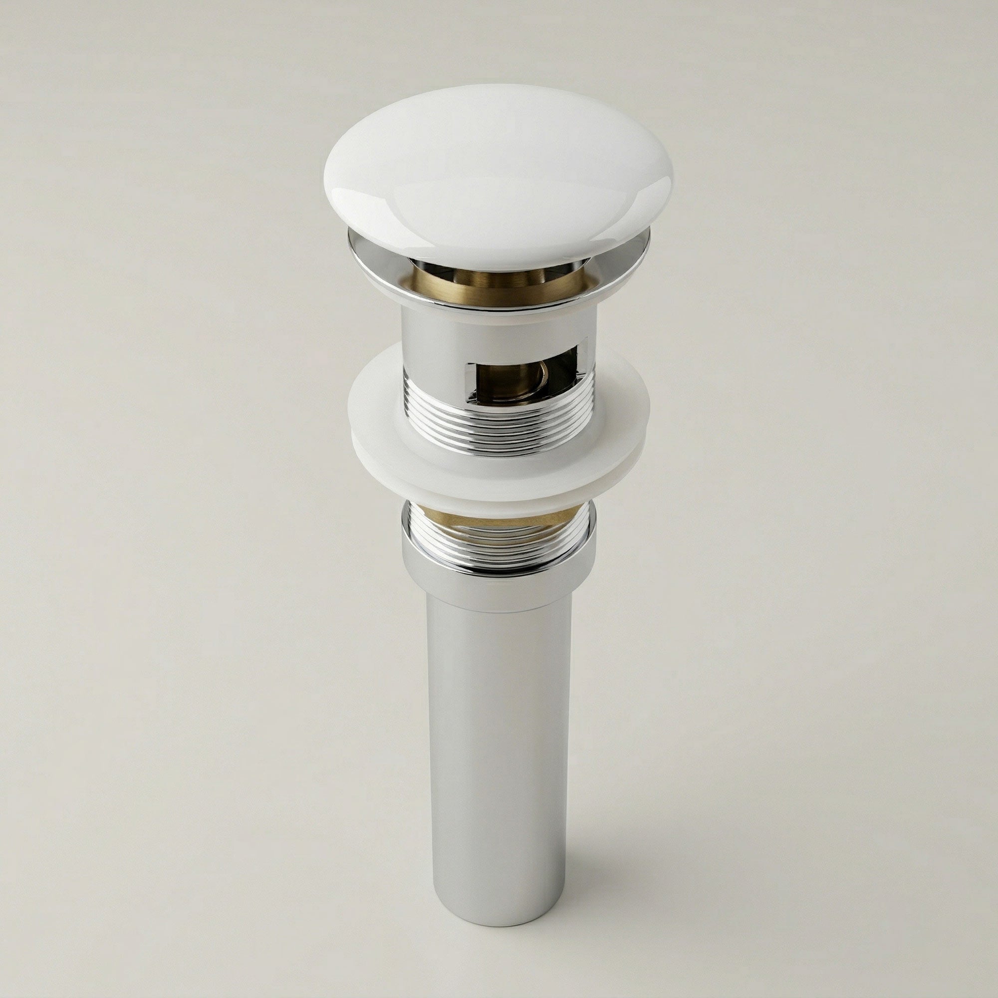 Desagüe para lavabo con válvula pop up - tapa blanca