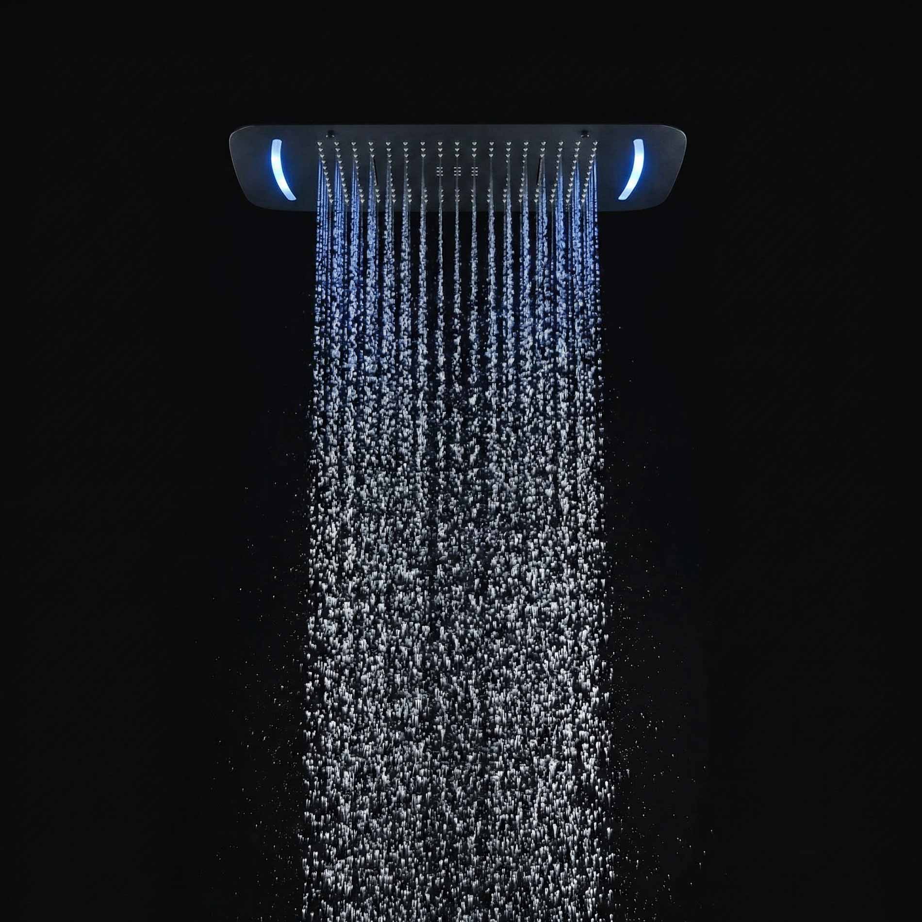 Stilform Design XL LED Regendusche 68x43 cm Soho 2.0 in Schwarz Matt