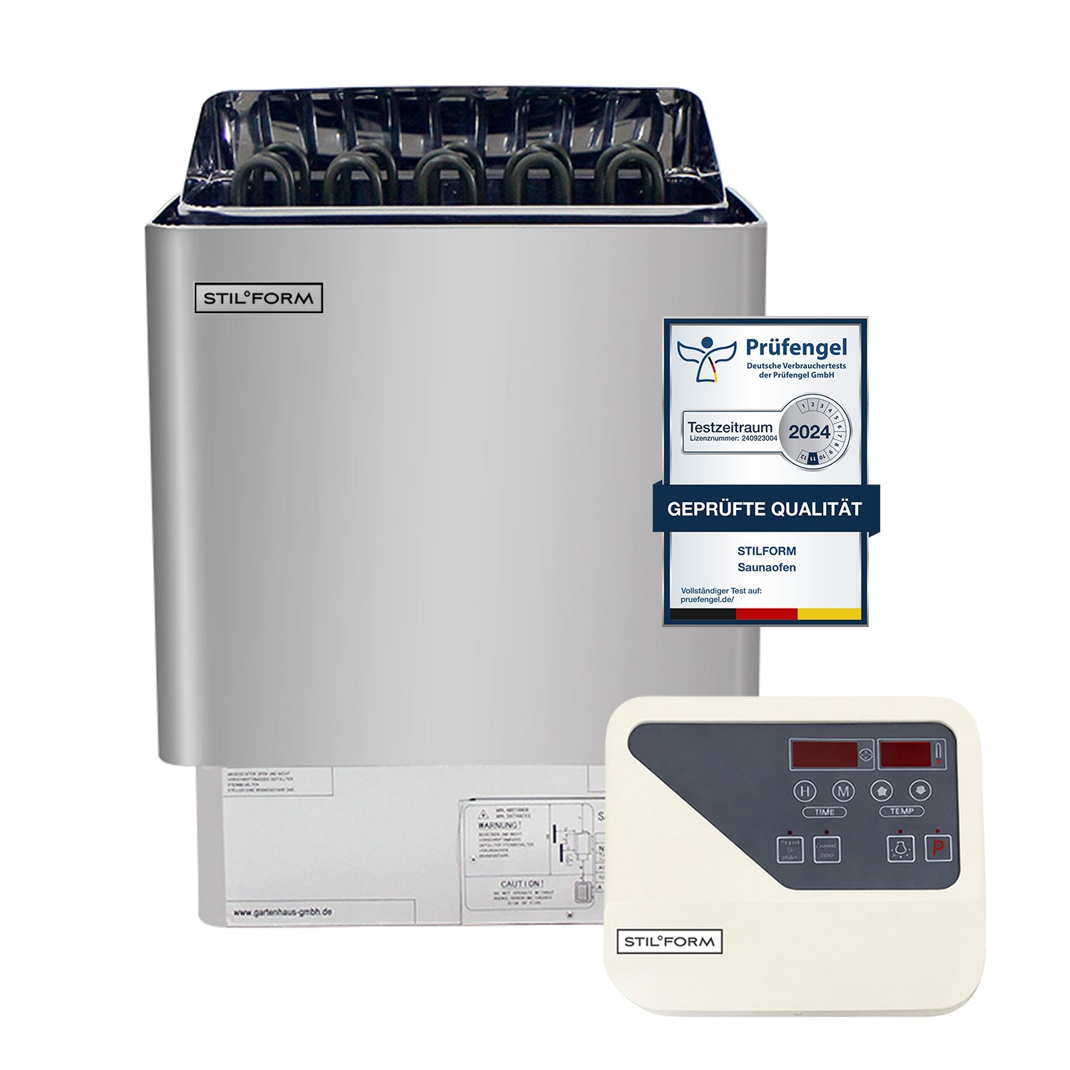 Saunaofen Thermolux 9KW Gunmetal – Touch/Digital Controller