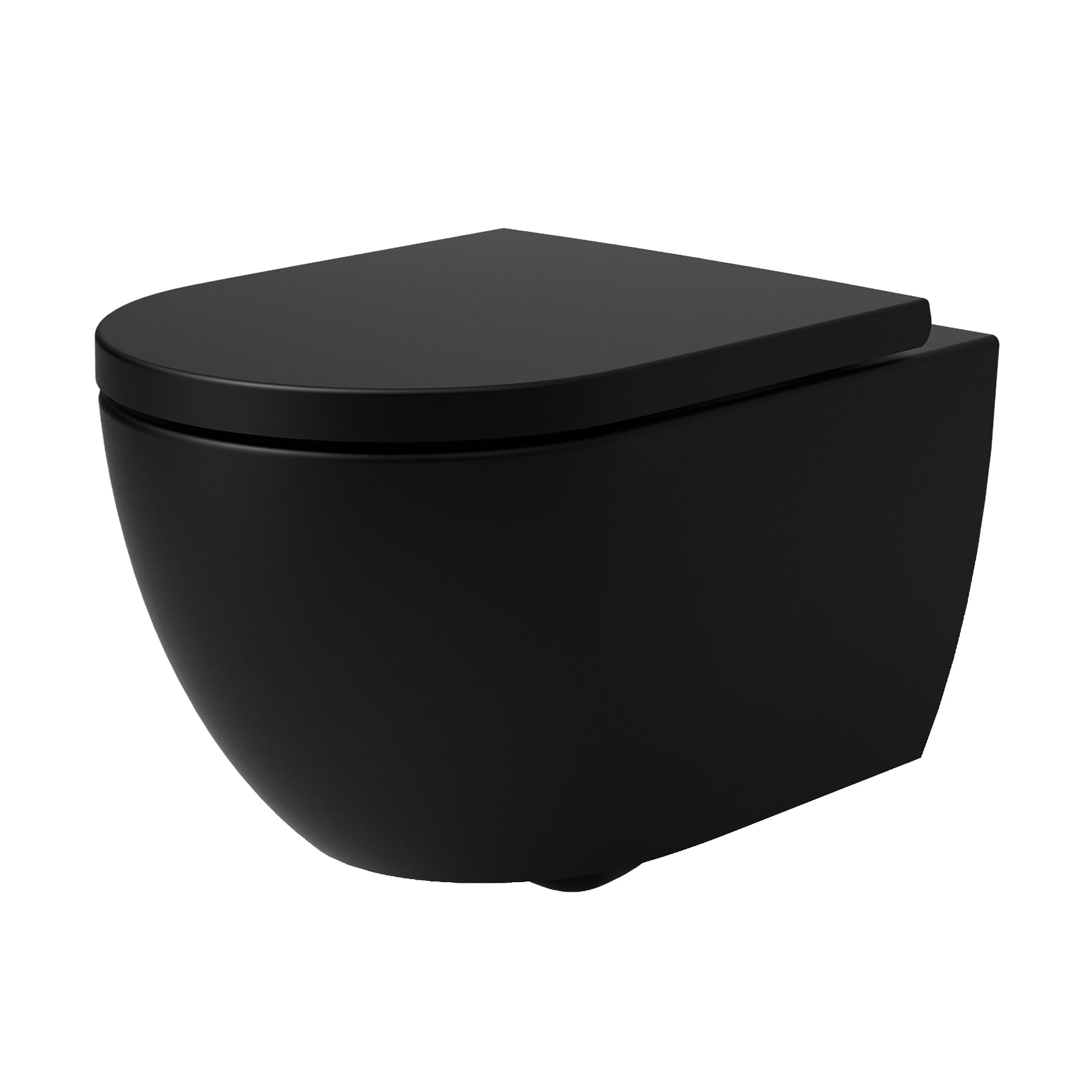 Mosdóperem nélküli zuhanytoalett SOHO 4.0, levehető soft-close ülőkével, Taharet fekete matt