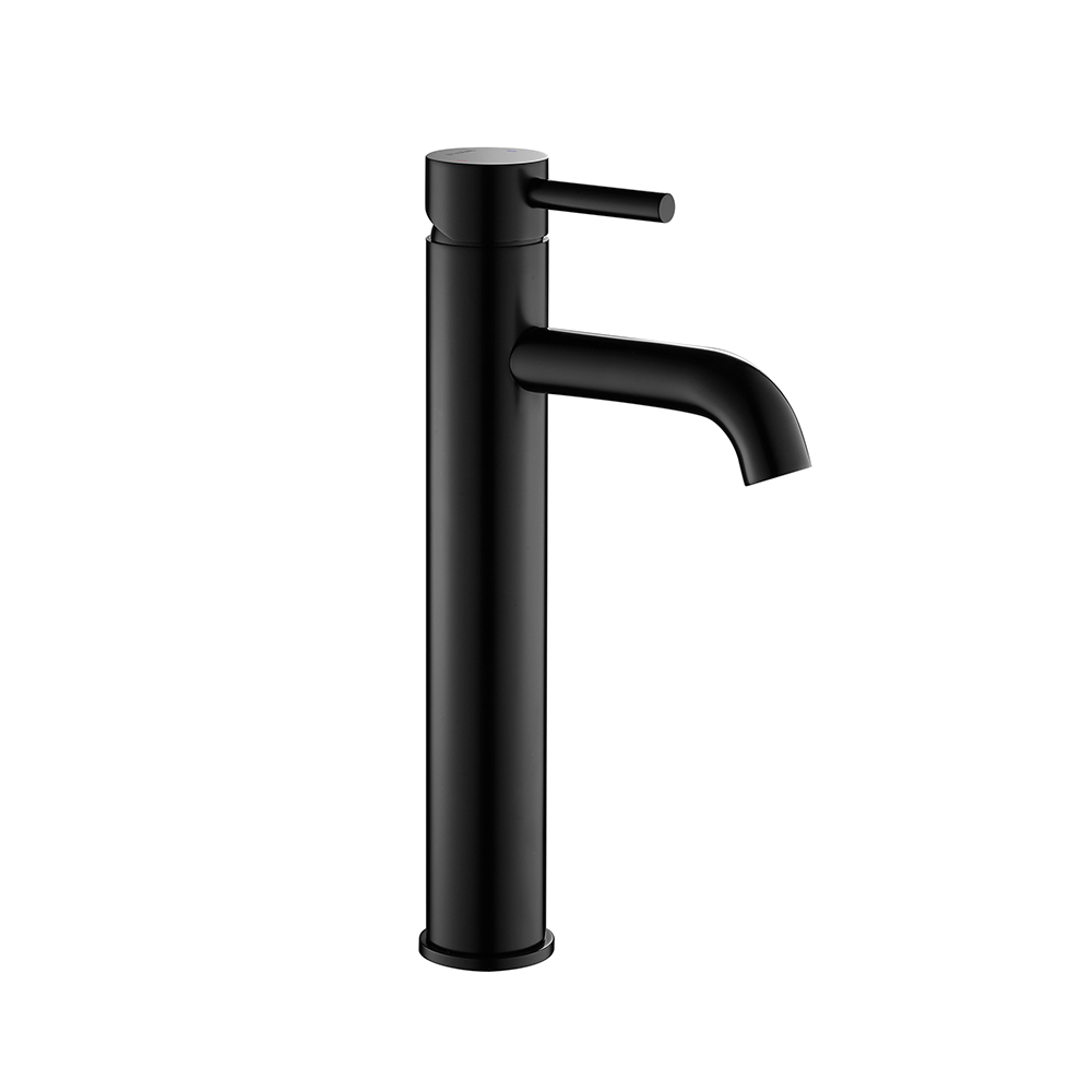 Stylish washbasin faucet from the Park 2.0 series High version in matt black
