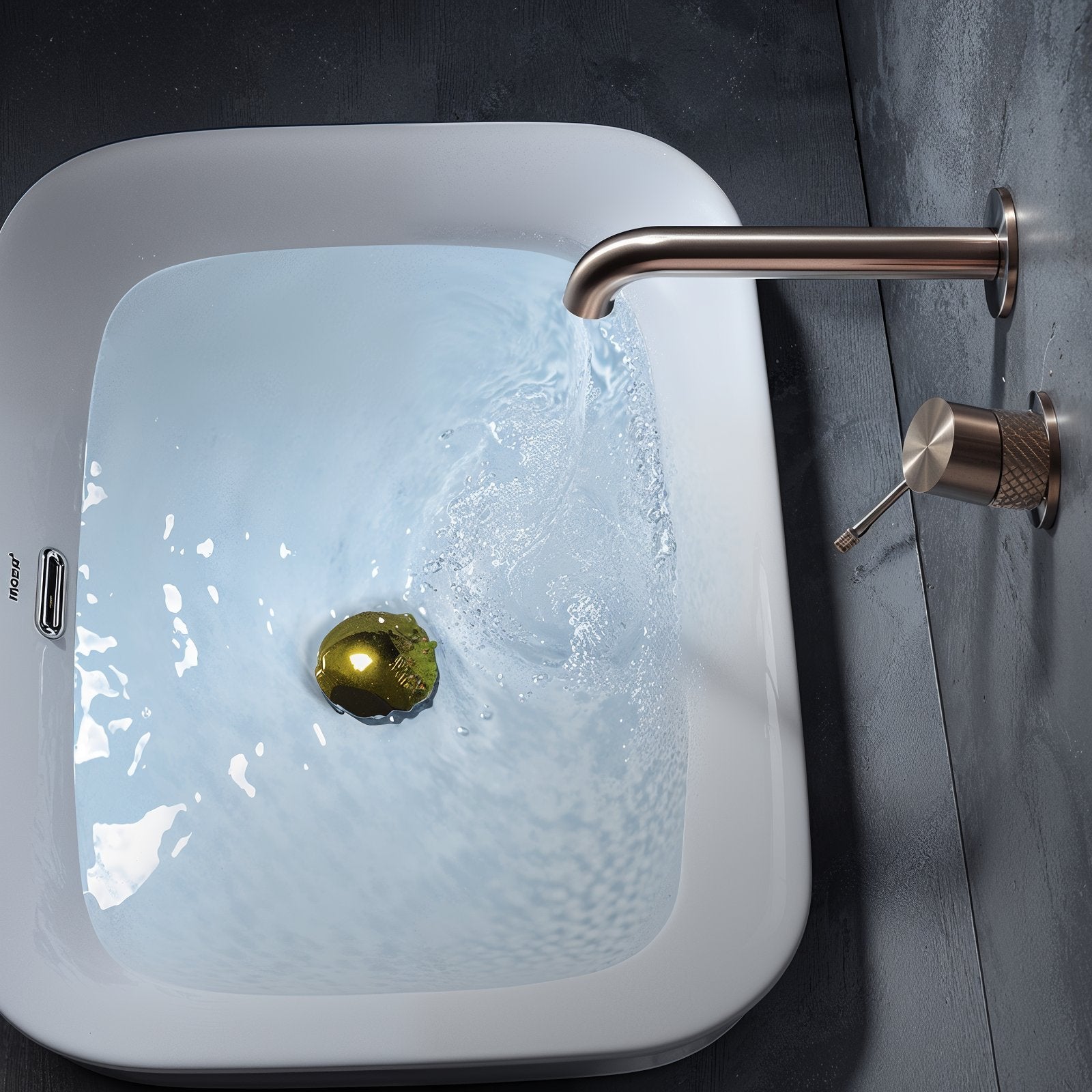 Rubinetto lavabo incasso ICONIC monocomando con corpo incasso incluso in rame spazzolato