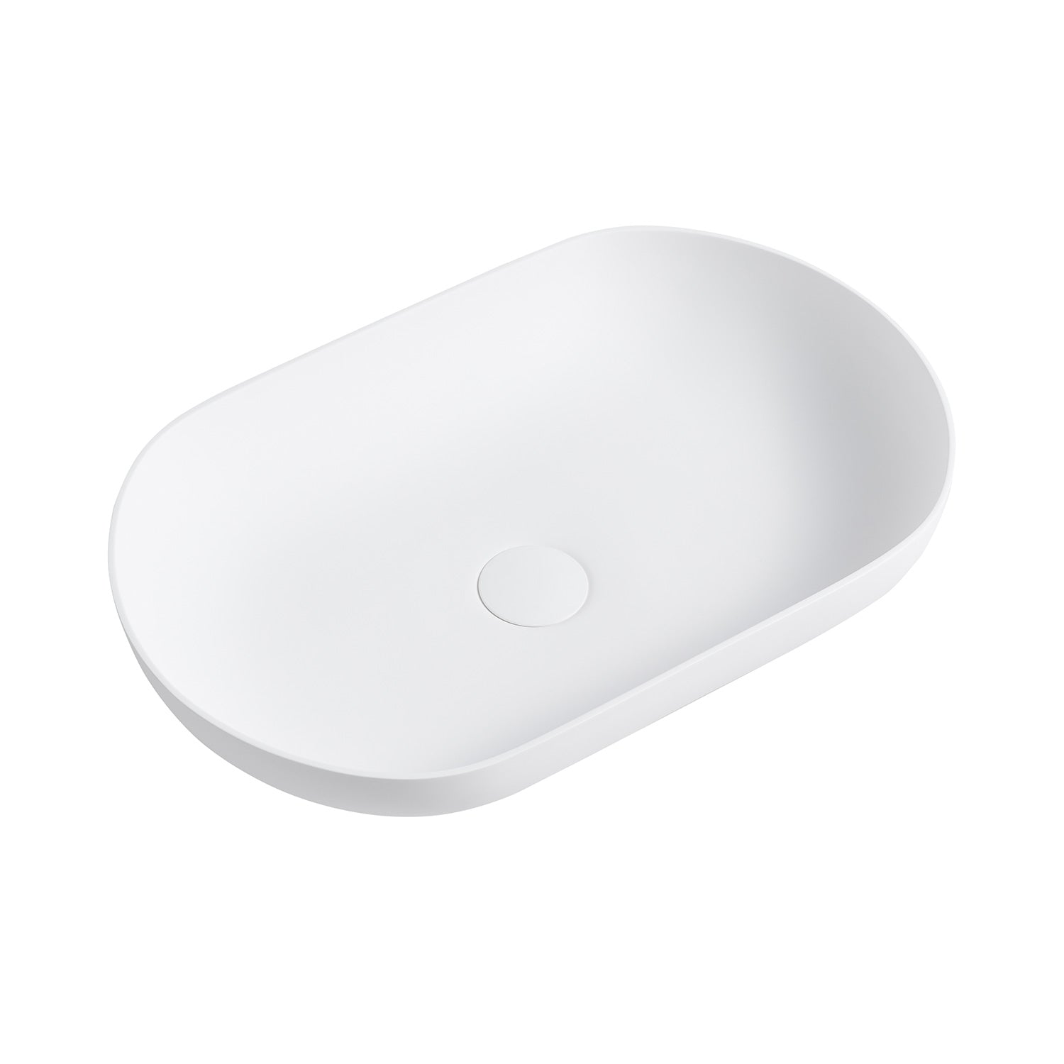 Mineral cast washbasin Soho 2.0 white matt 54 x 34 cm countertop washbasin