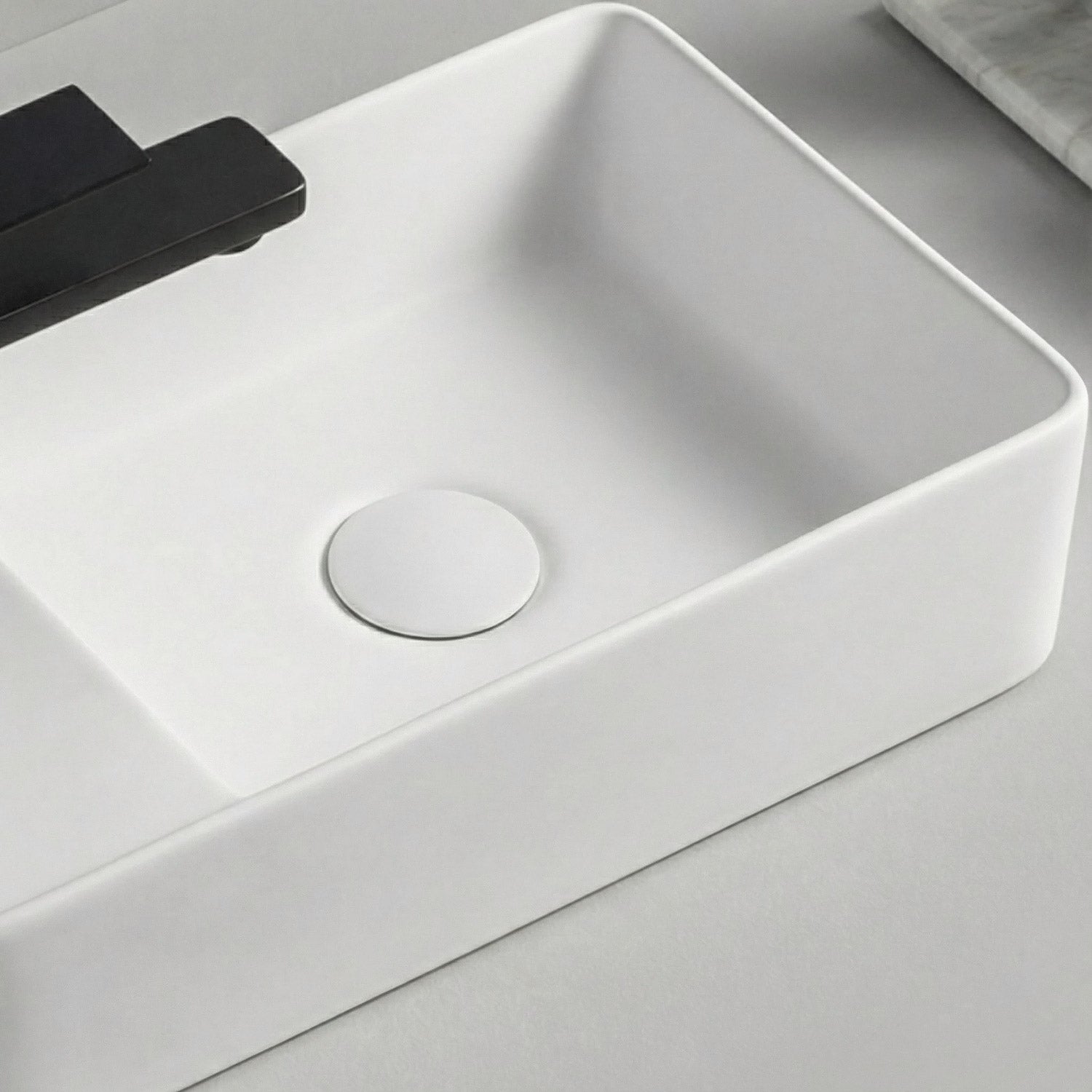 Guest toilet washbasin 46 x 25 cm SOHO 2.0 Ceramic Matt White