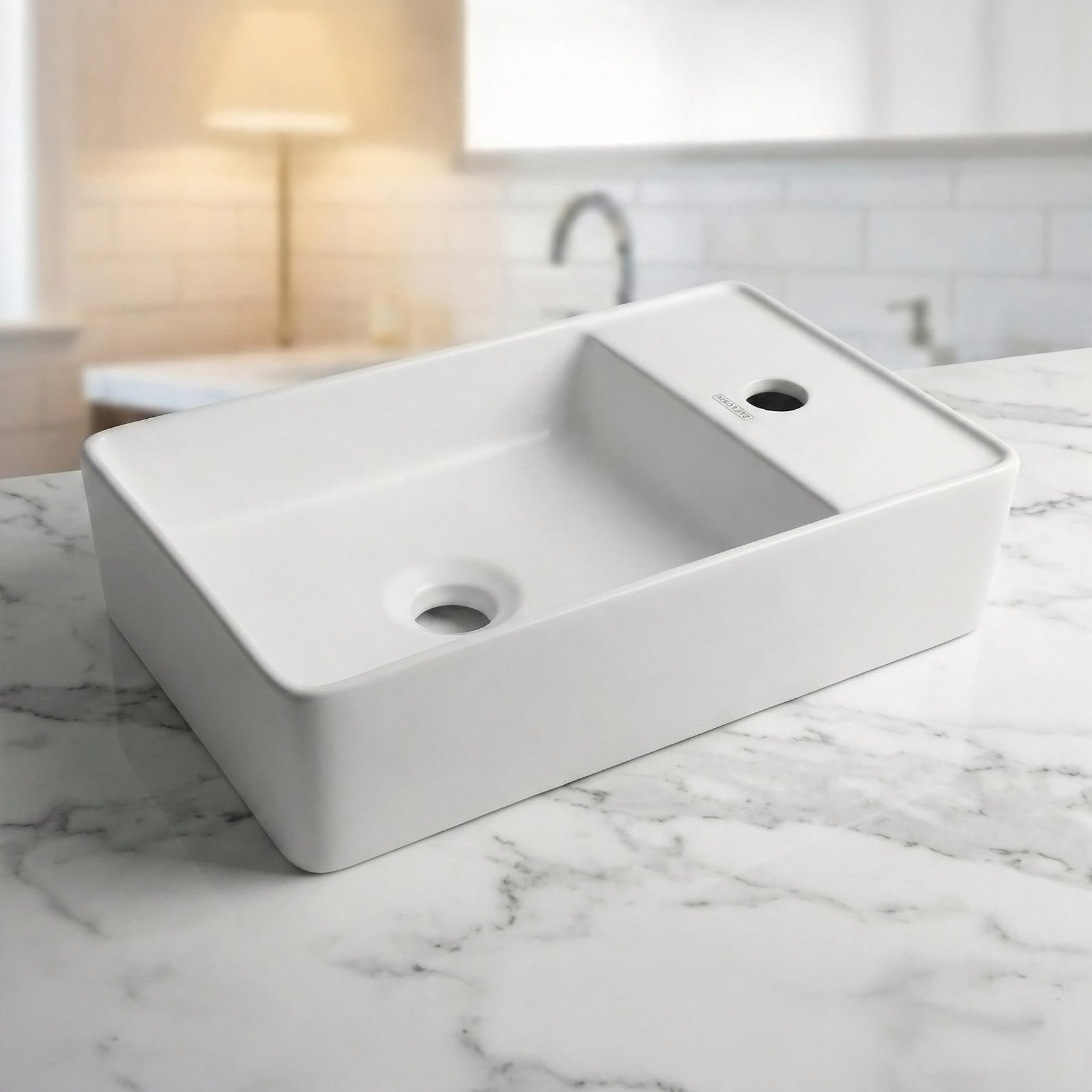 Guest toilet washbasin 46 x 25 cm SOHO 2.0 Ceramic Matt White