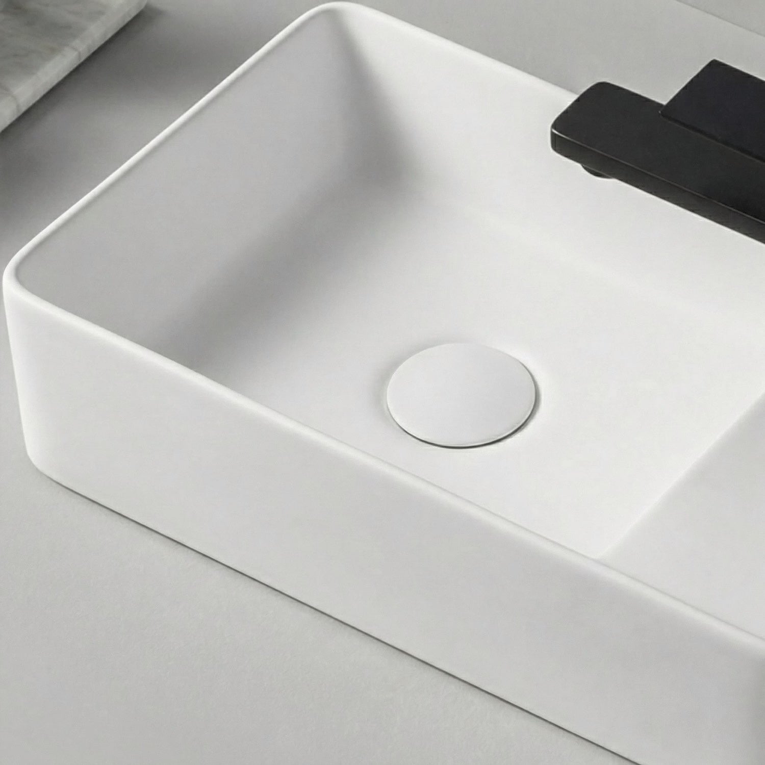 Guest toilet washbasin 46 x 25 cm SOHO 2.0 Ceramic Matt White