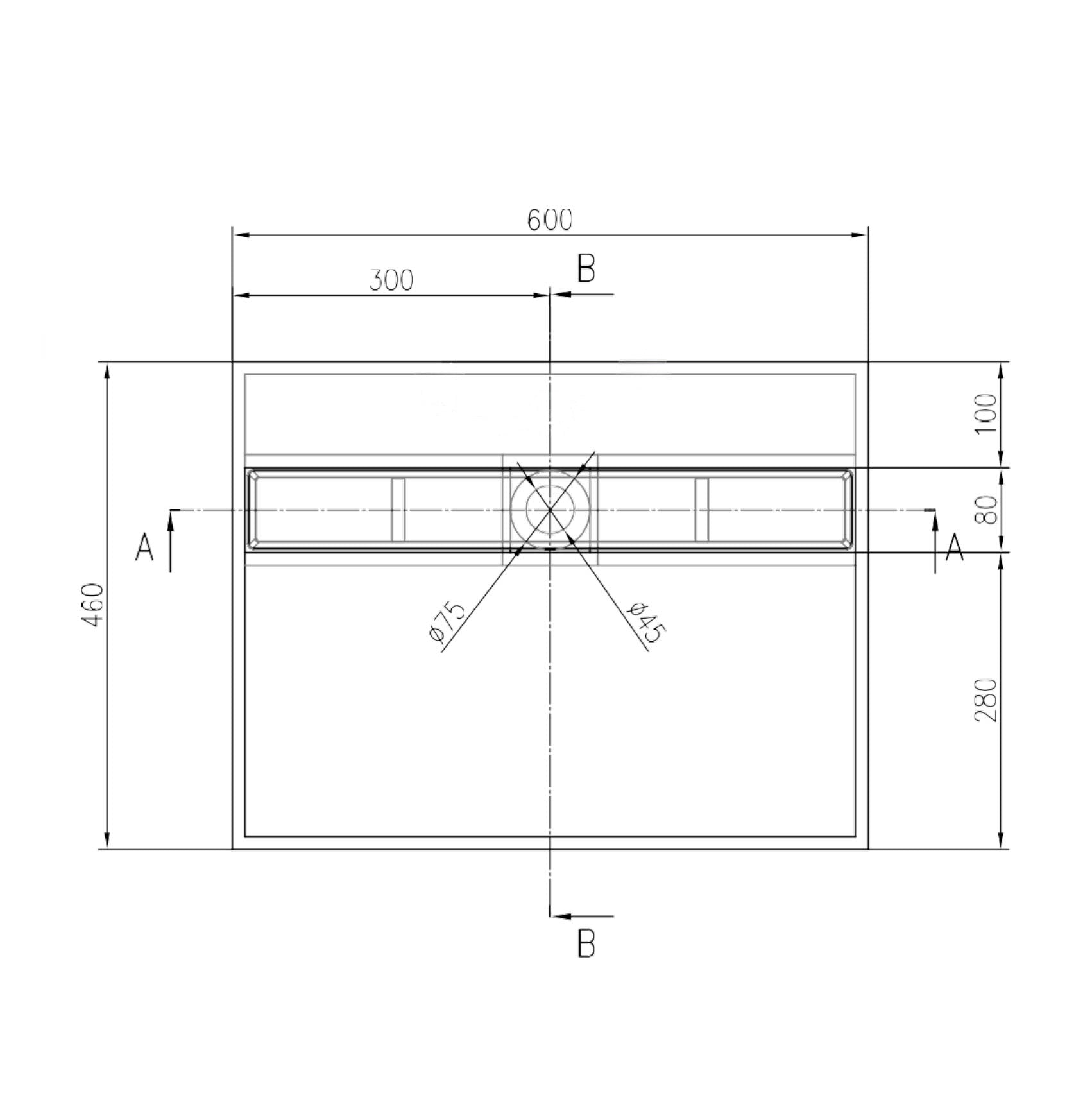 Lavabo da parete Stilform 60×46×13 cm | in mineralguss | bianco opaco