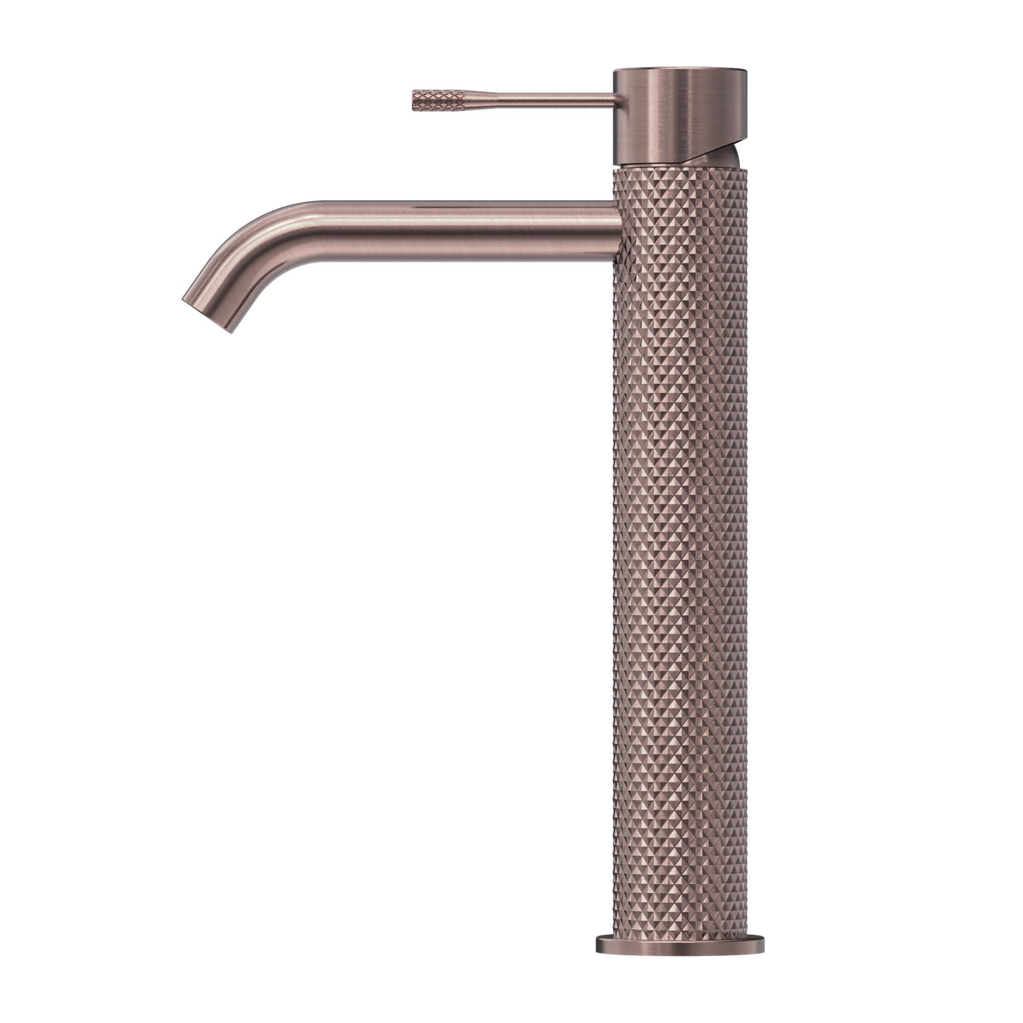 Miscelatore lavabo Stilform della serie Iconic, versione alta in rame spazzolato