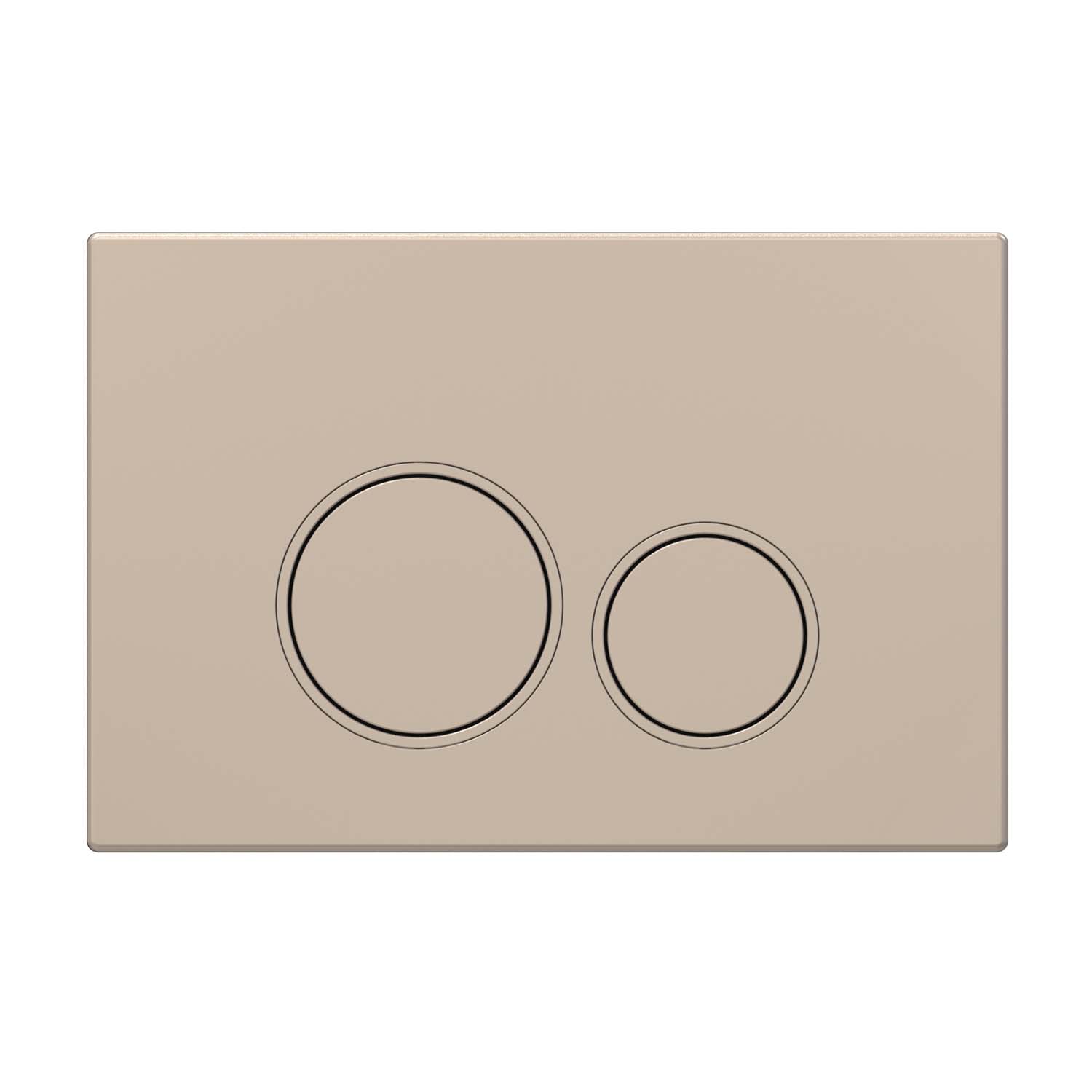 Drückerplatte Champagne Gold Matt Kompatibel zu Geberit Duofix Sigma (UP 320) 2 Mengenspülung