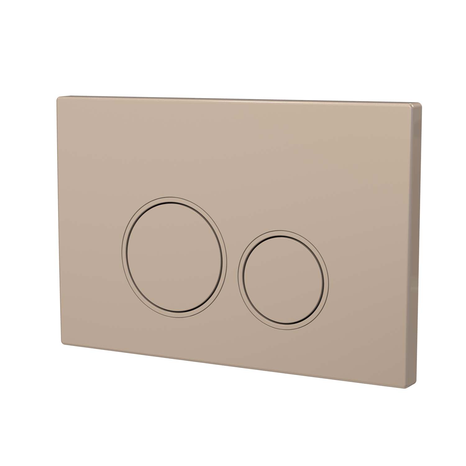 Drückerplatte Champagne Gold Matt Kompatibel zu Geberit Duofix Sigma (UP 320) 2 Mengenspülung