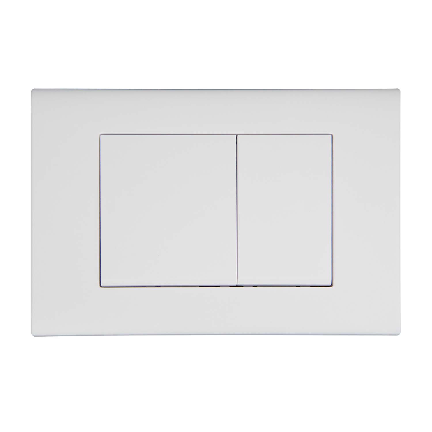 Plaque de commande blanche mate compatible avec Geberit Duofix Sigma (UP 320) ou DELTA double chasse